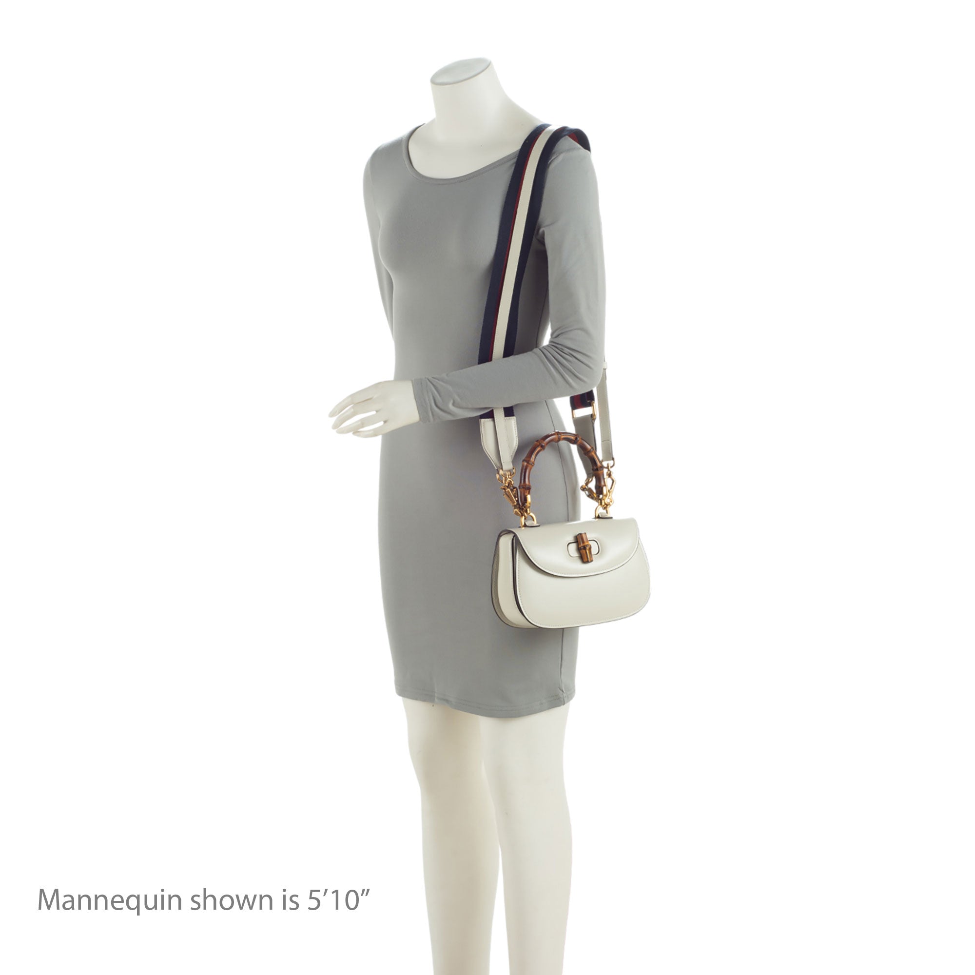 Gucci Leather Bamboo 1947 Small Top Handle Bag (SHF-twXIoA)