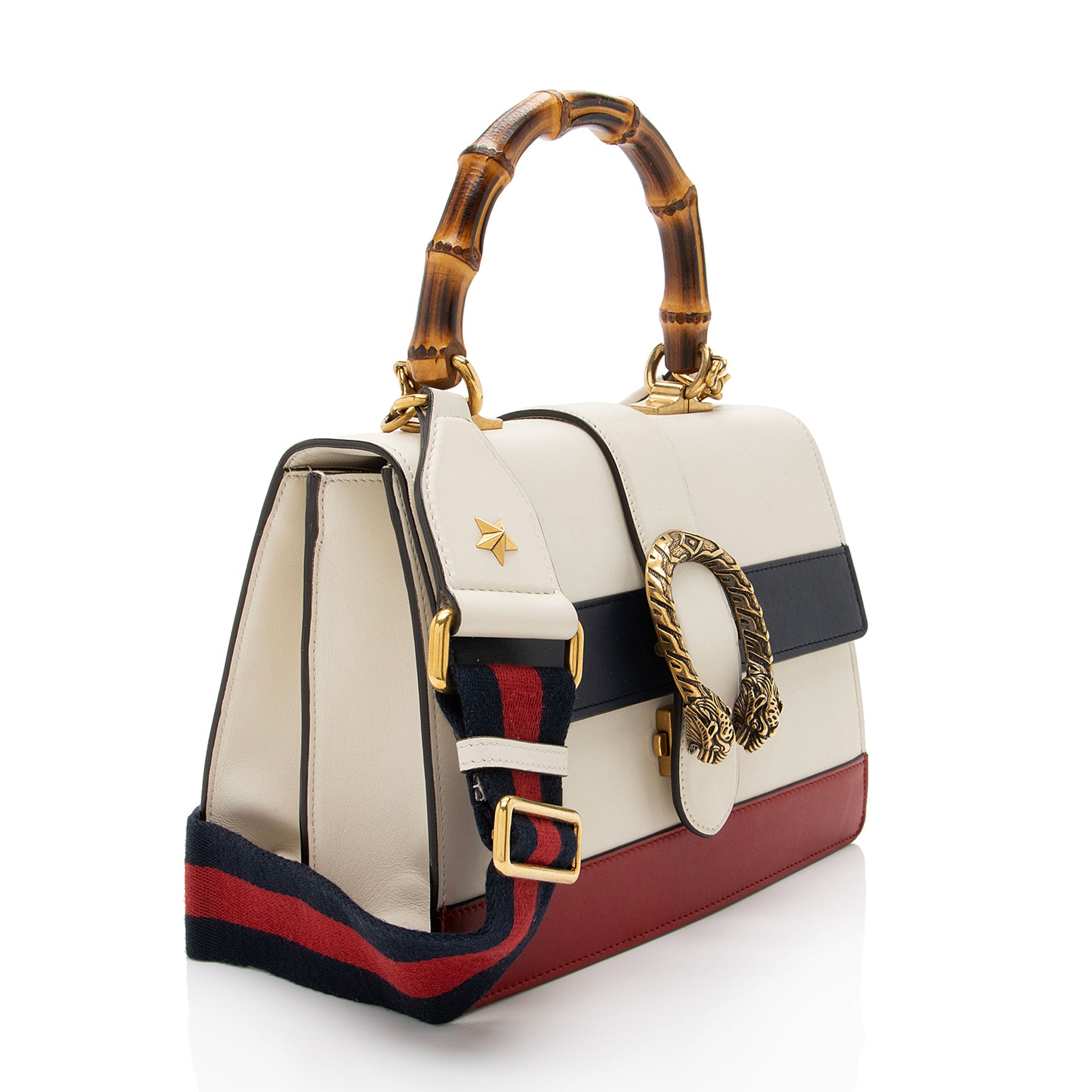 Gucci Leather Bamboo Dionysus Medium Top Handle