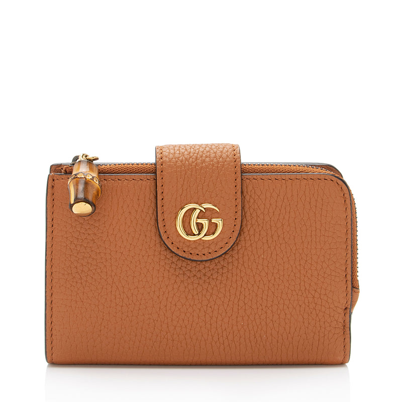 Gucci Leather Bamboo GG Marmont Compact Wallet (SHF-rHKdCk) – LuxeDH