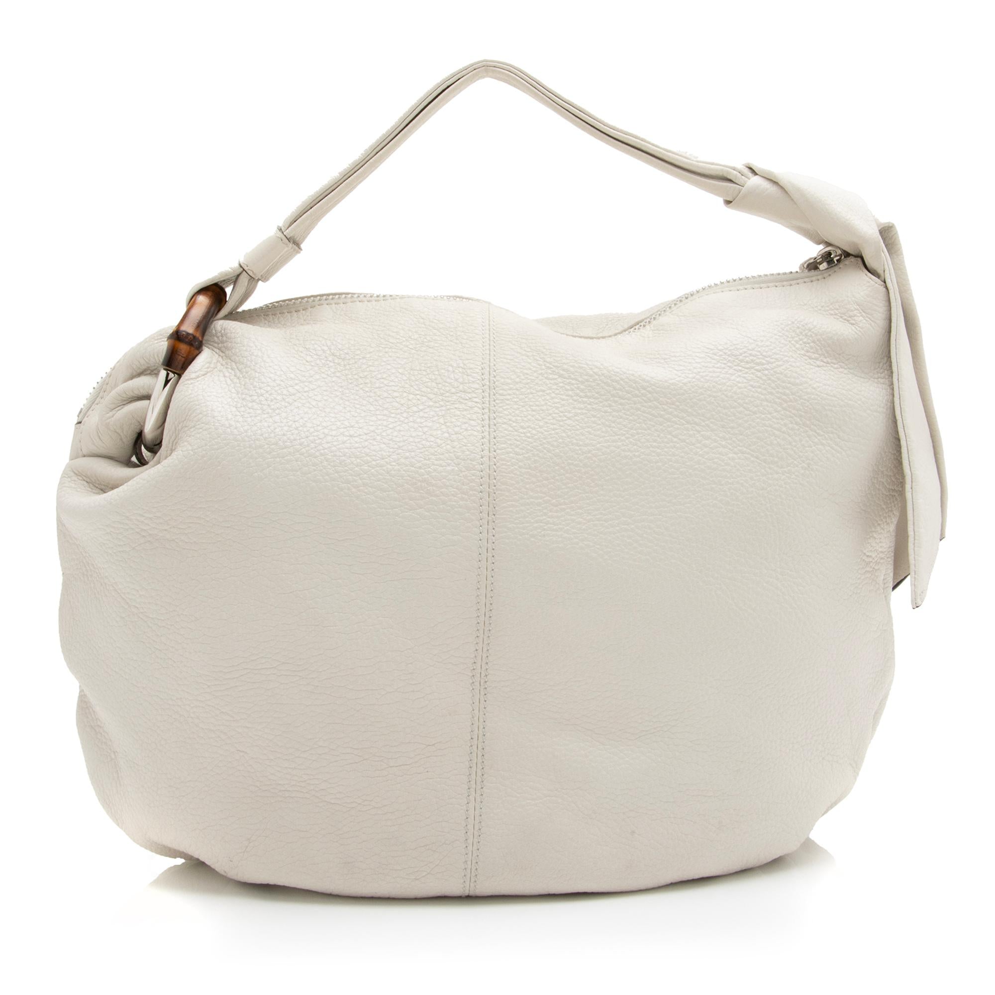 Gucci Leather Bamboo Jungle Medium Hobo (SHF-23393)