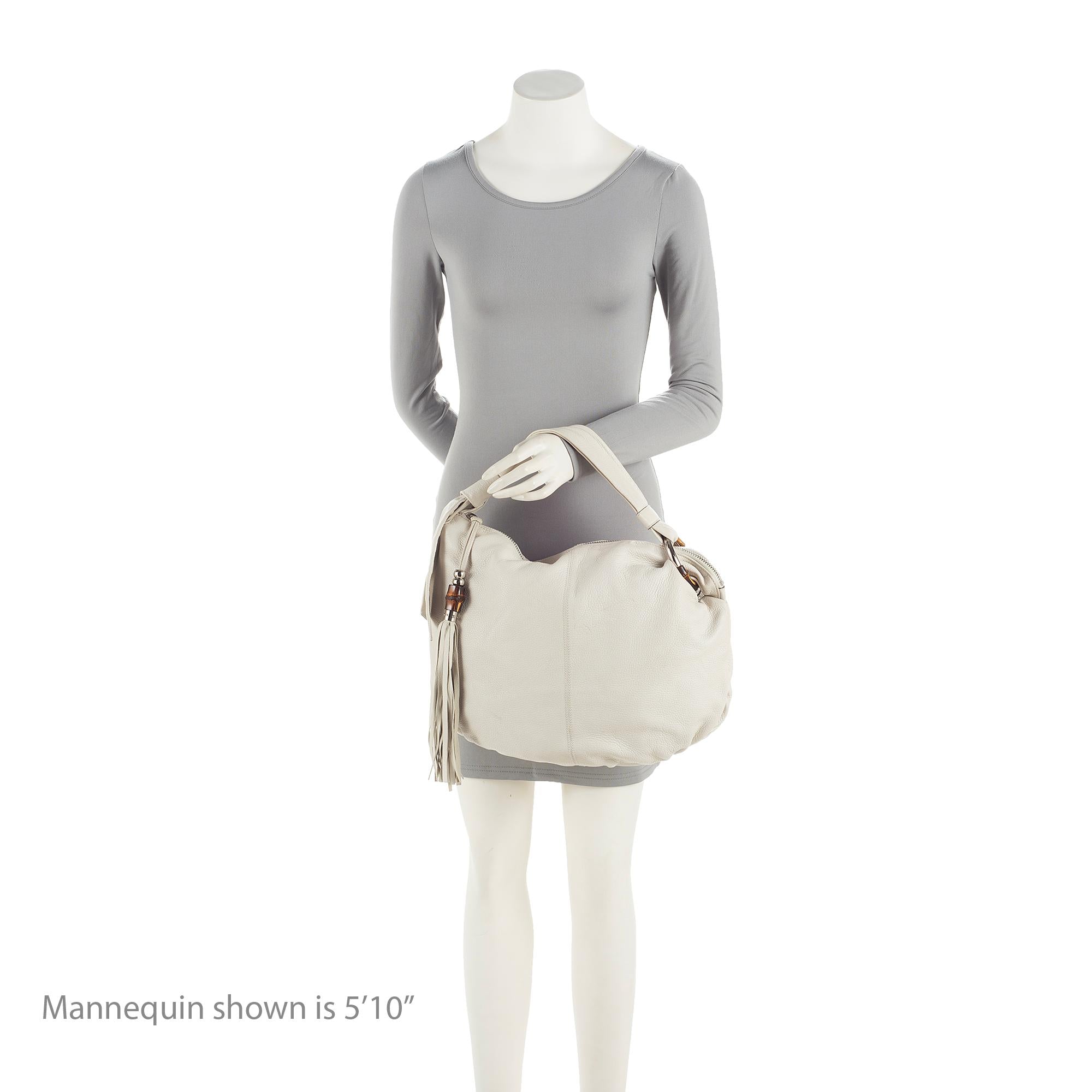 Gucci Leather Bamboo Jungle Medium Hobo (SHF-23393)