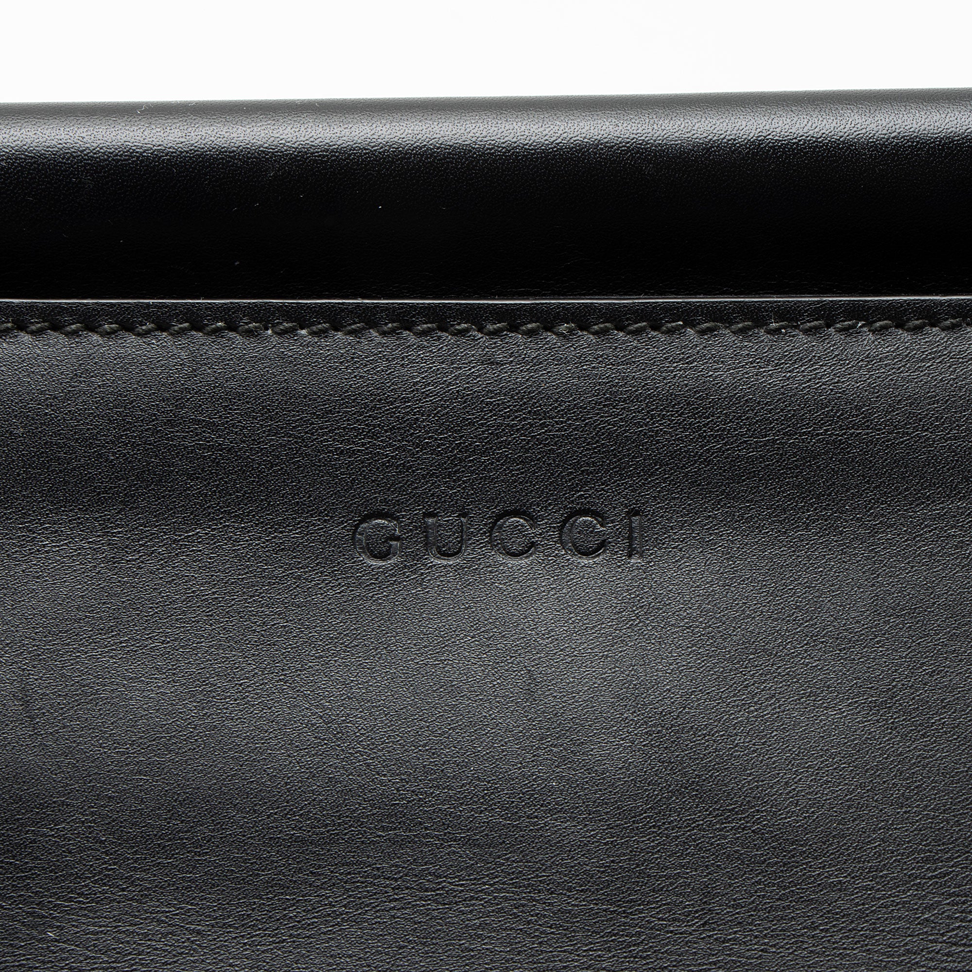 Gucci Leather Bamboo Nymphaea Medium Top Handle