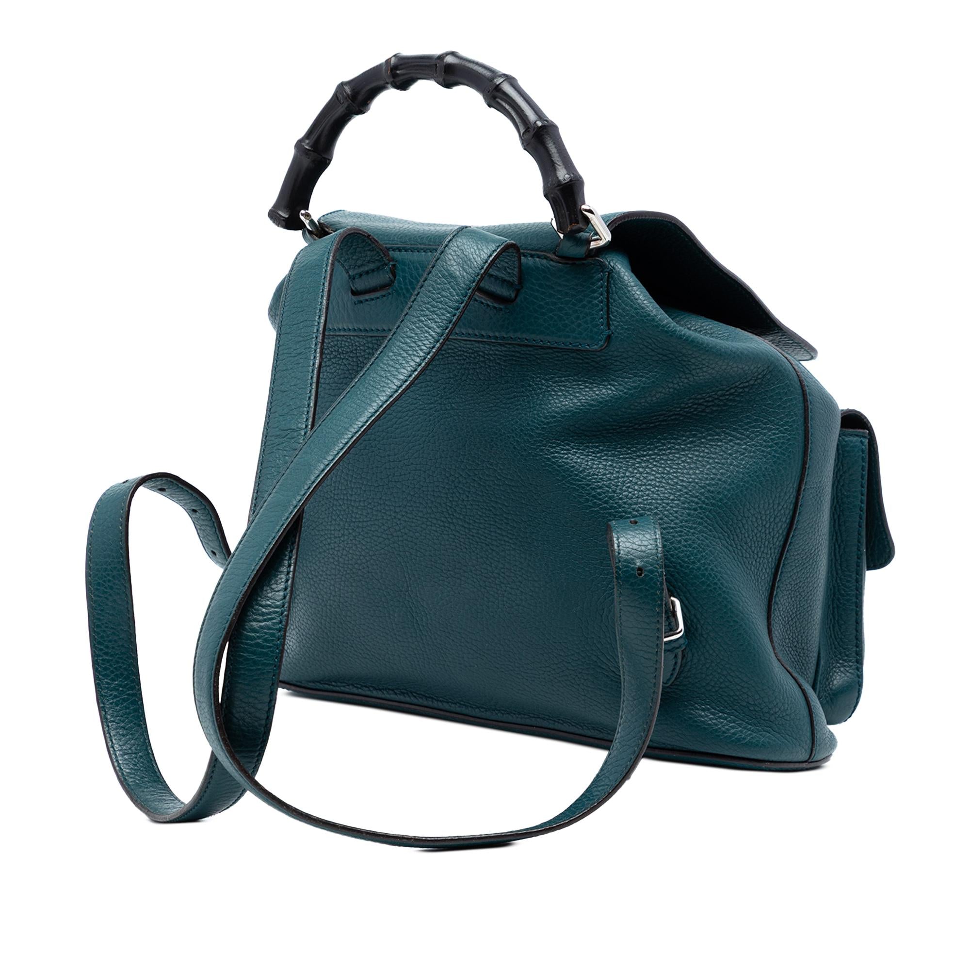 Gucci Leather Bamboo Tassel Backpack