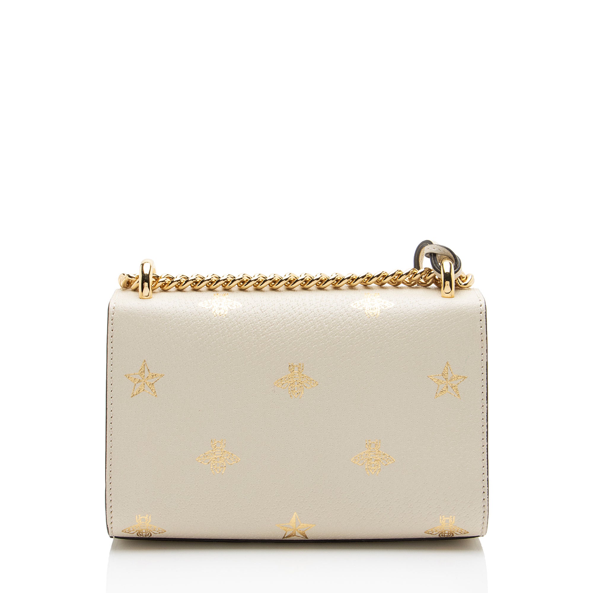 Gucci Leather Bee & Star Padlock Mini Shoulder Bag