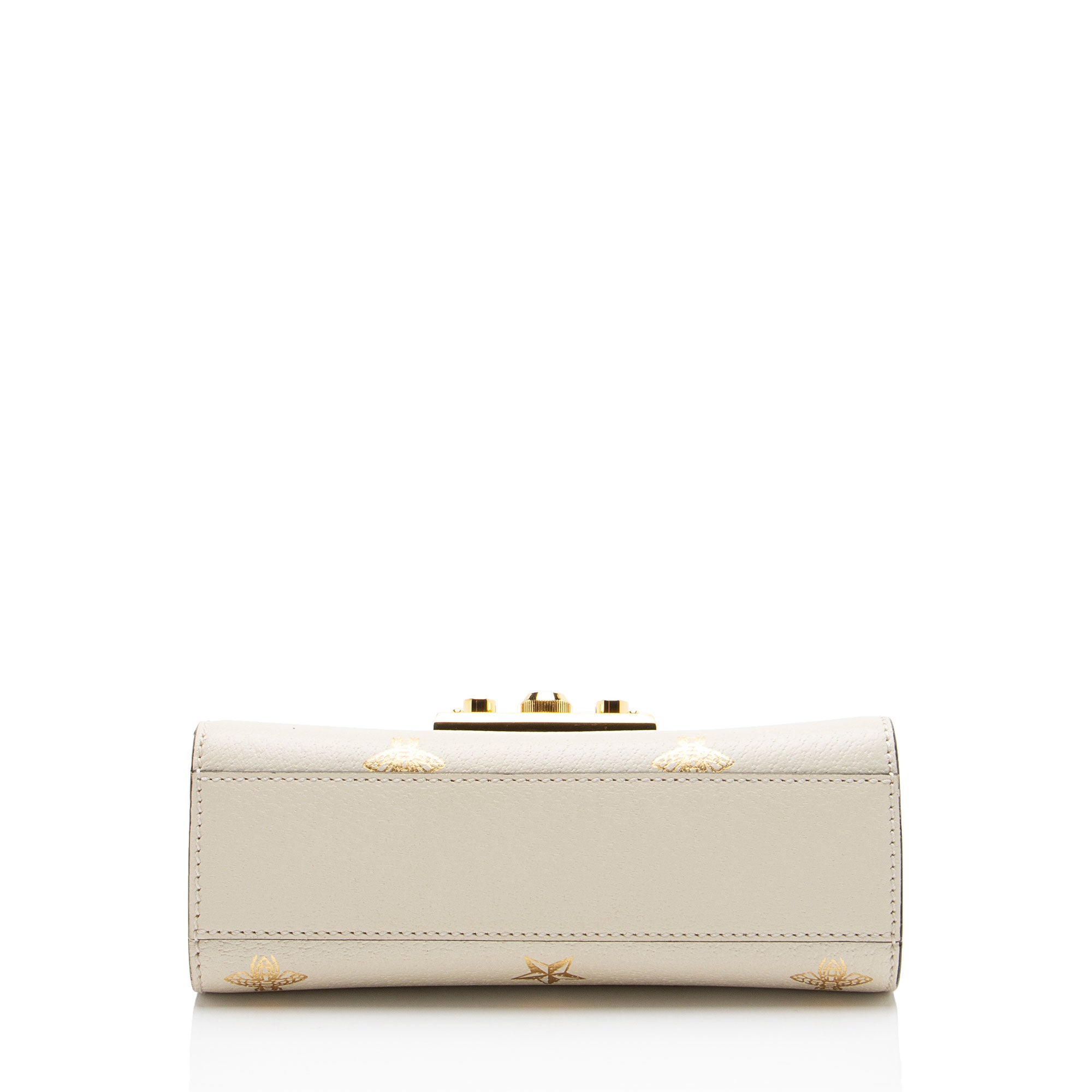 Gucci Leather Bee & Star Padlock Mini Shoulder Bag