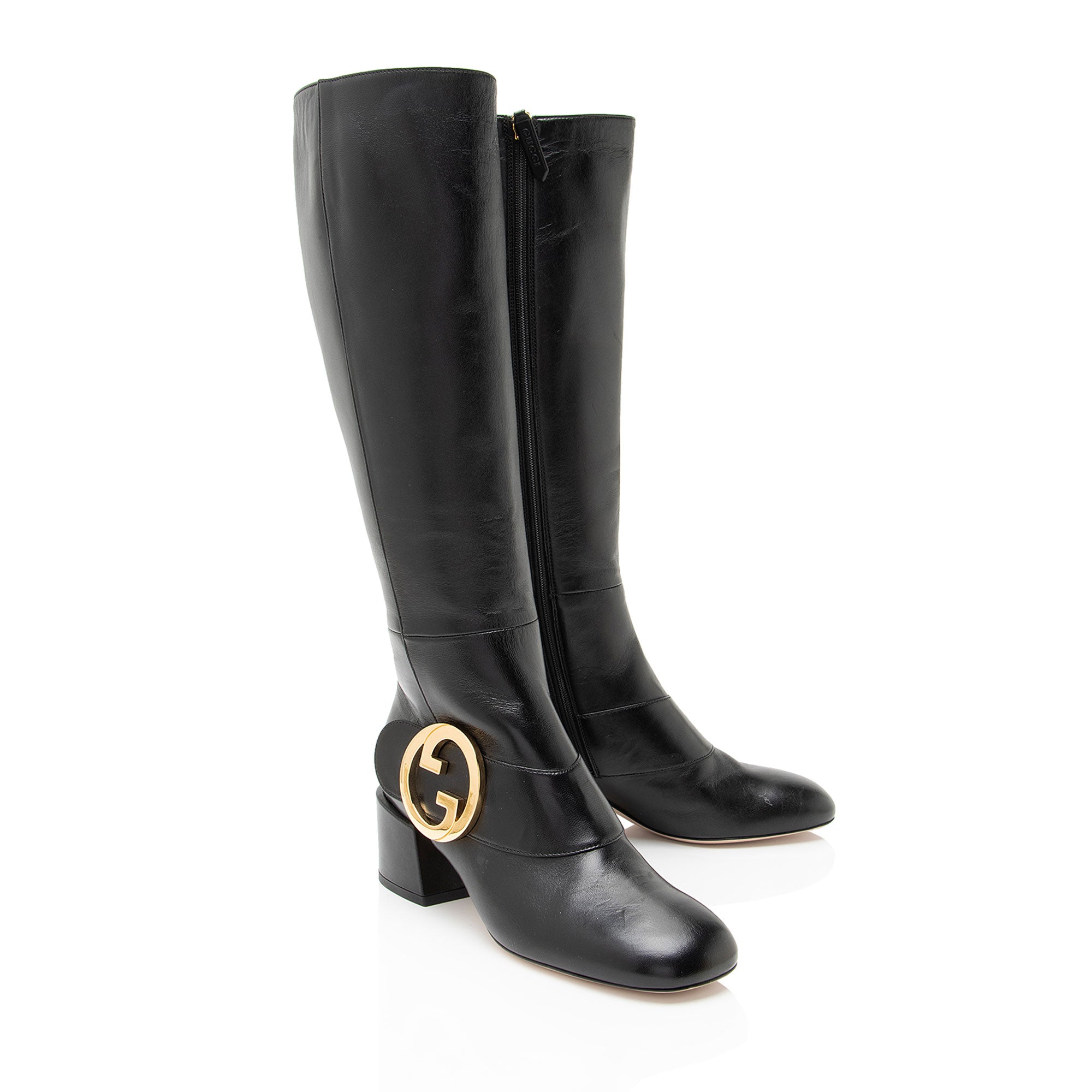 Gucci Leather Blondie Knee High Boots - Size 7 / 37