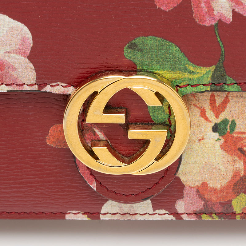 Gucci Leather Blooms Interlocking GG Wallet on Chain (SHF-dj50gX)