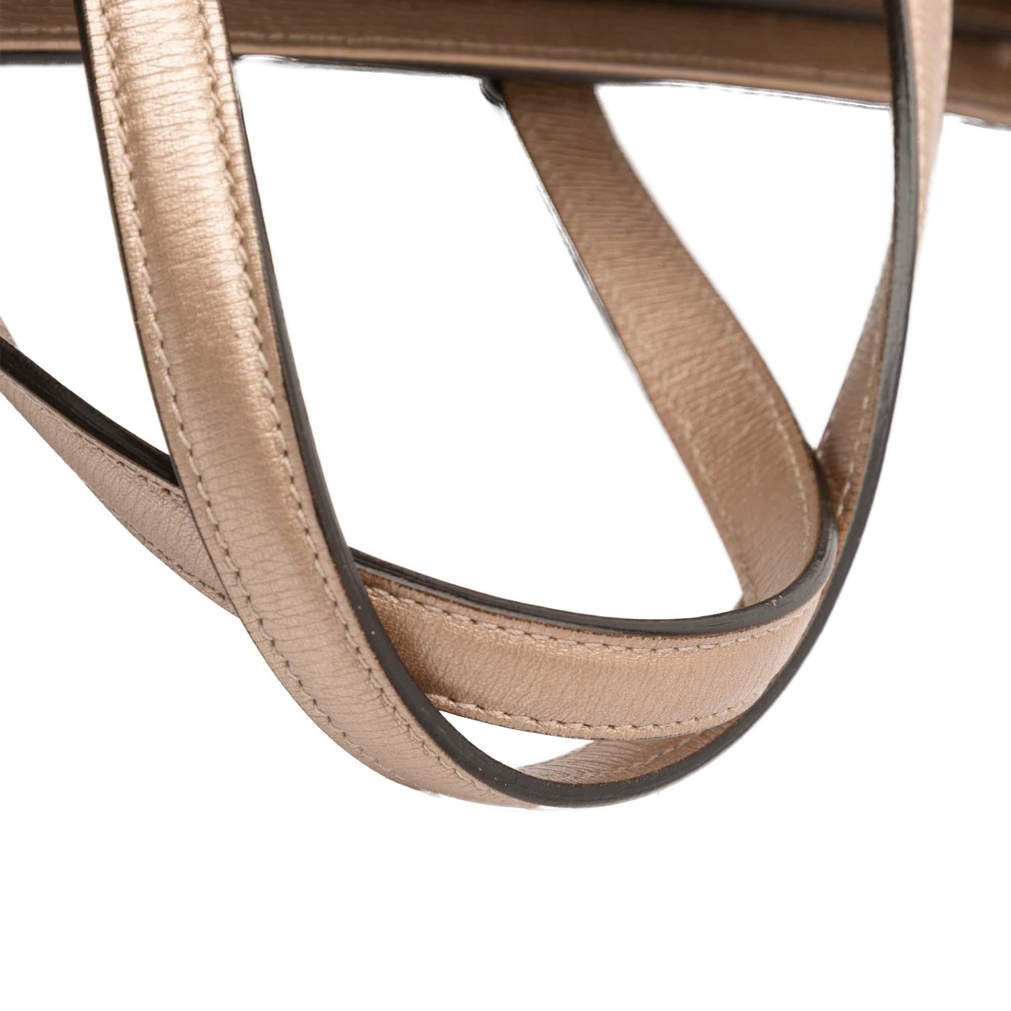 Gucci Leather Bright Bit Satchel