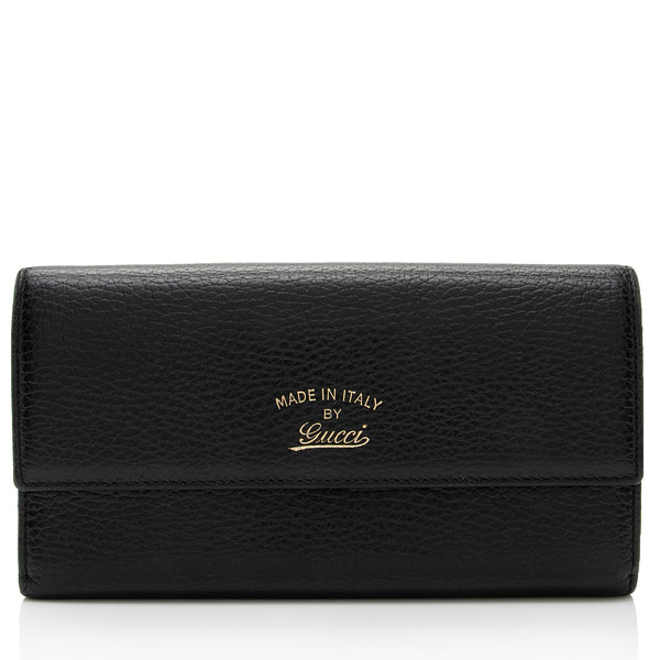 Gucci Leather Continental Wallet (SHF-jdCox7)