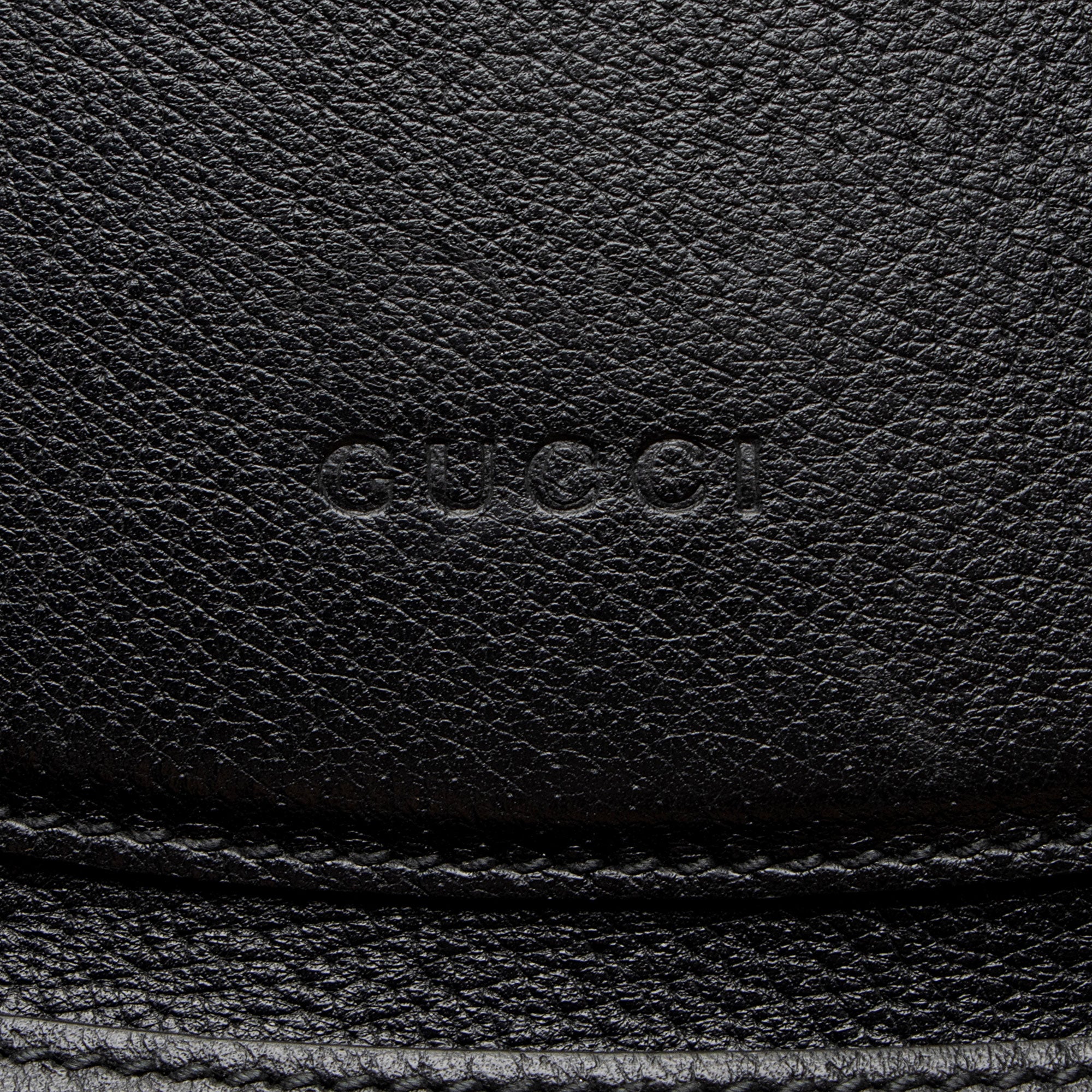 Gucci Leather Crystal Butterfly Linea Totem Top Handle