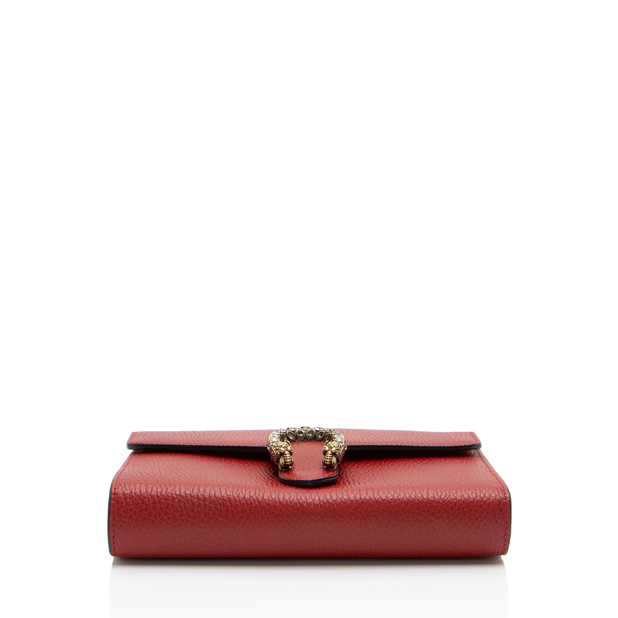 Gucci Leather Crystal Dionysus Chain Wallet