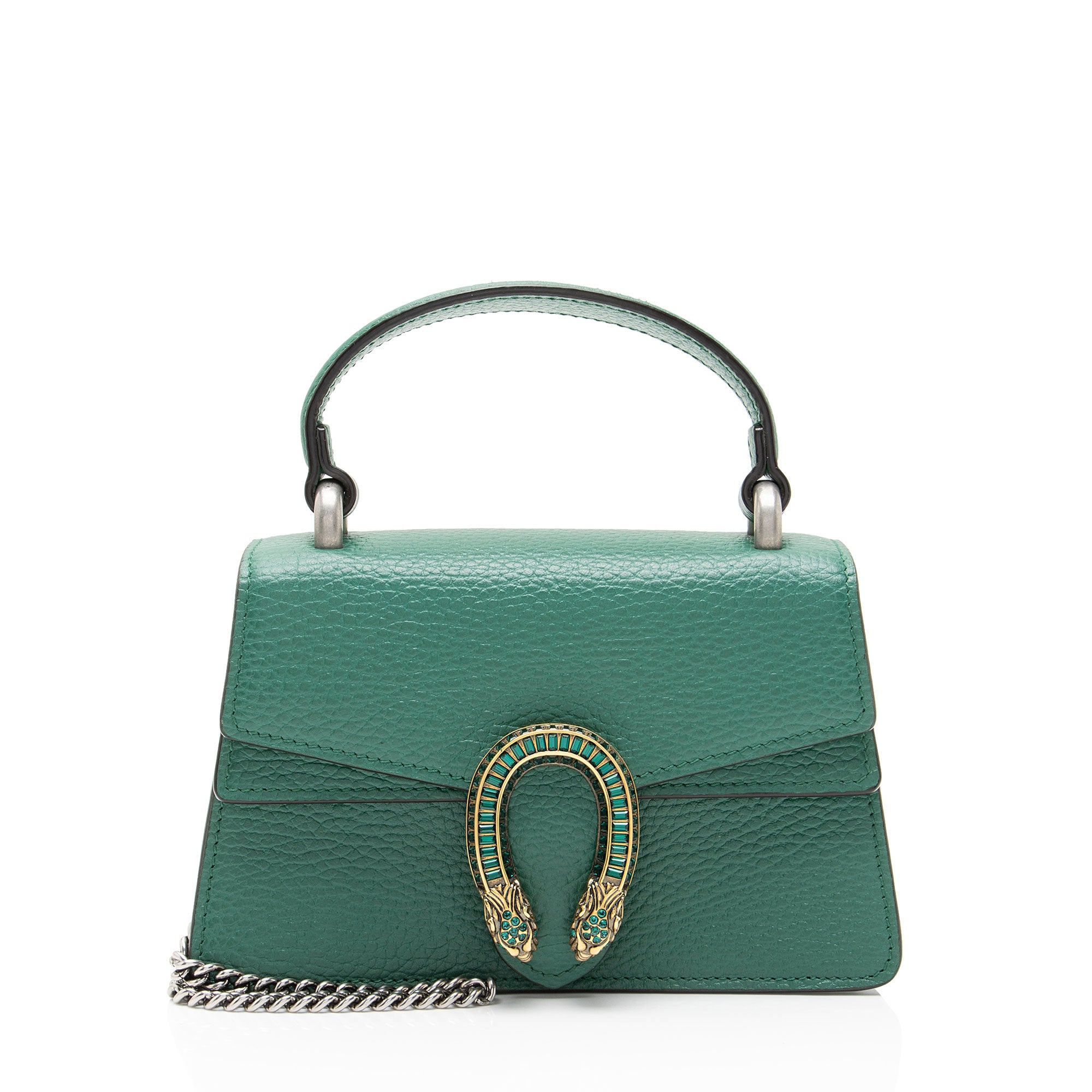 Gucci Leather Crystal Dionysus Mini Top Handle