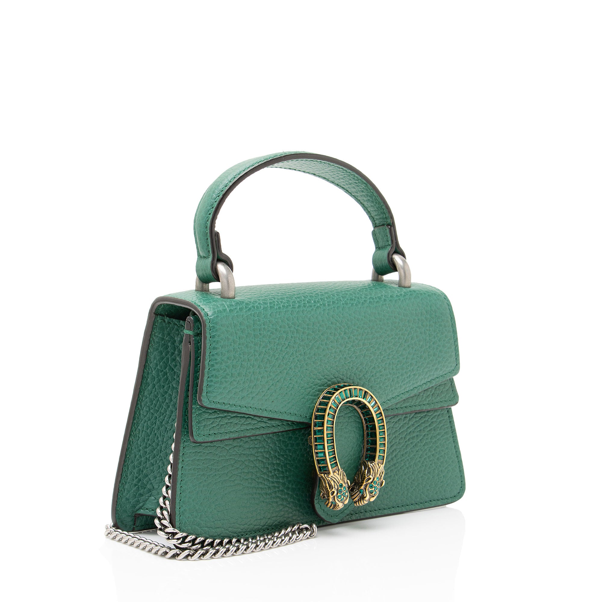 Gucci Leather Crystal Dionysus Mini Top Handle