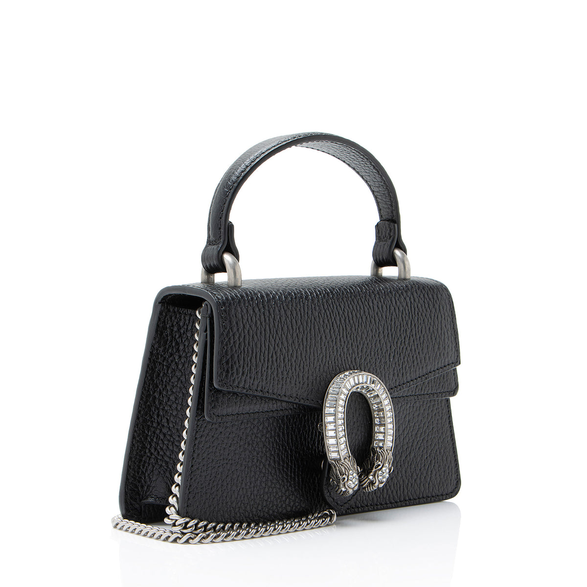 Gucci Leather Crystal Dionysus Mini Top Handle