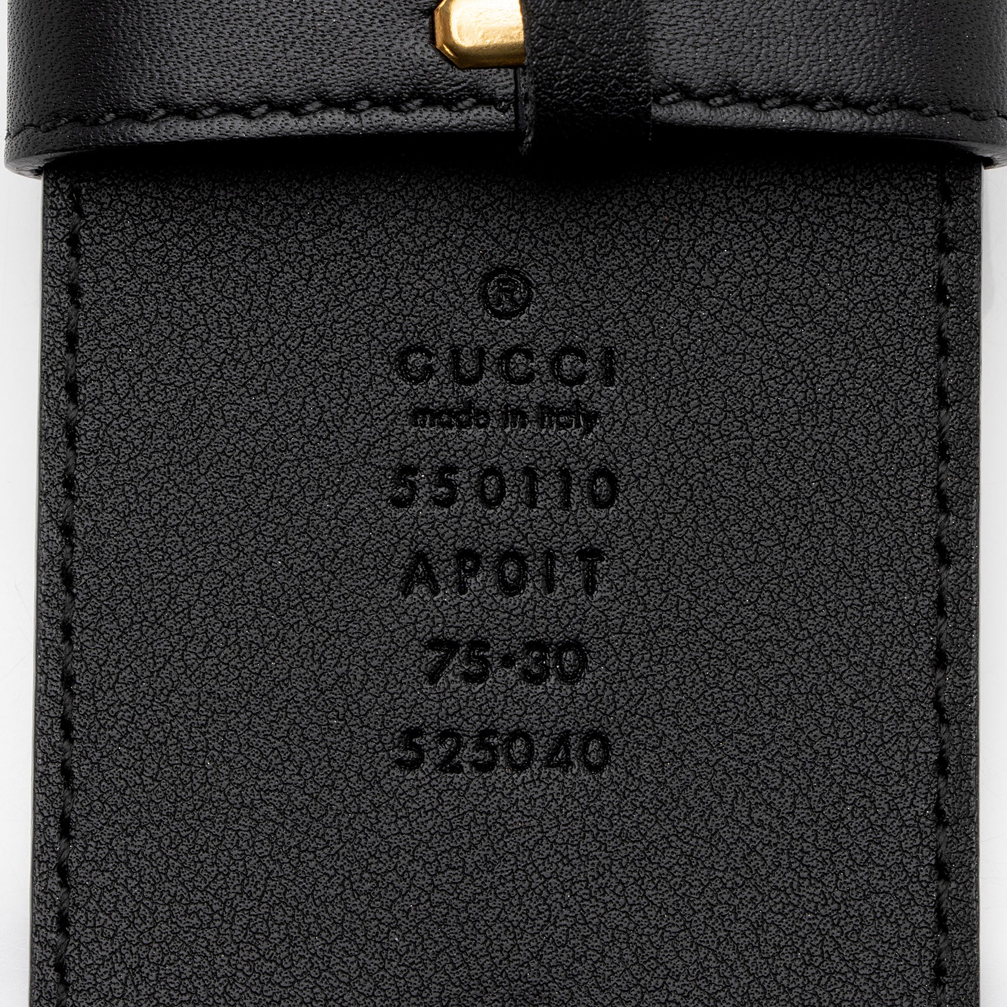 Gucci Leather Crystal GG Belt - Size 30 / 75 (SHF-HP1Dlg)