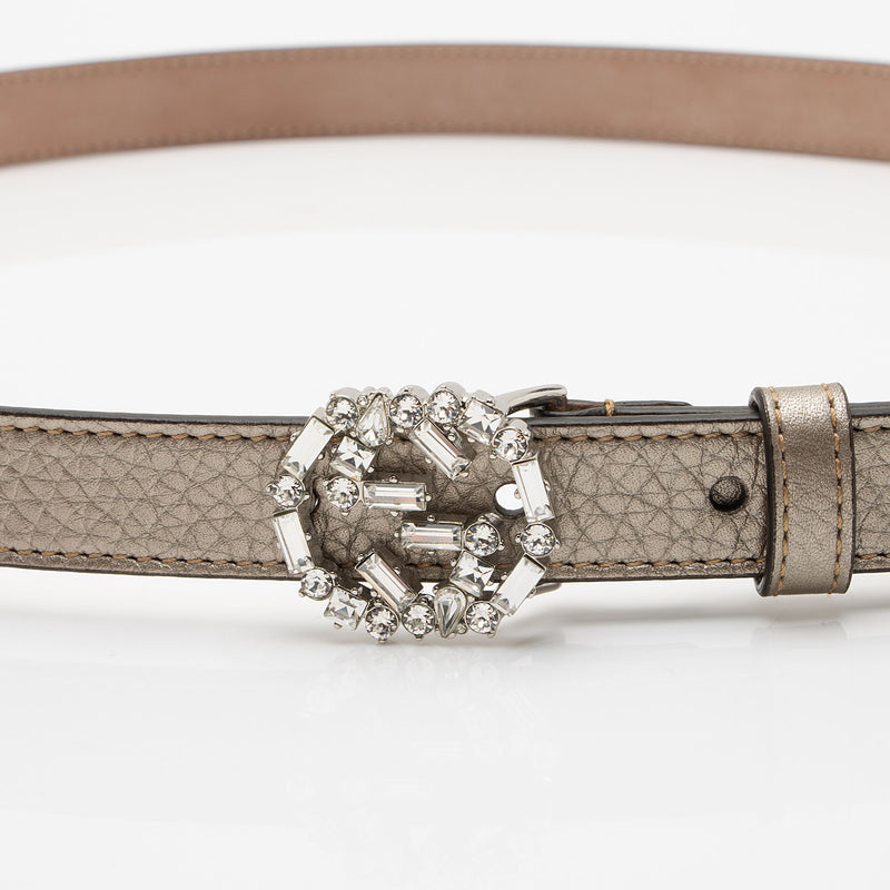 Gucci Leather Crystal GG Interlocking Belt - Size 42 / 105 (SHF-6wphpi)