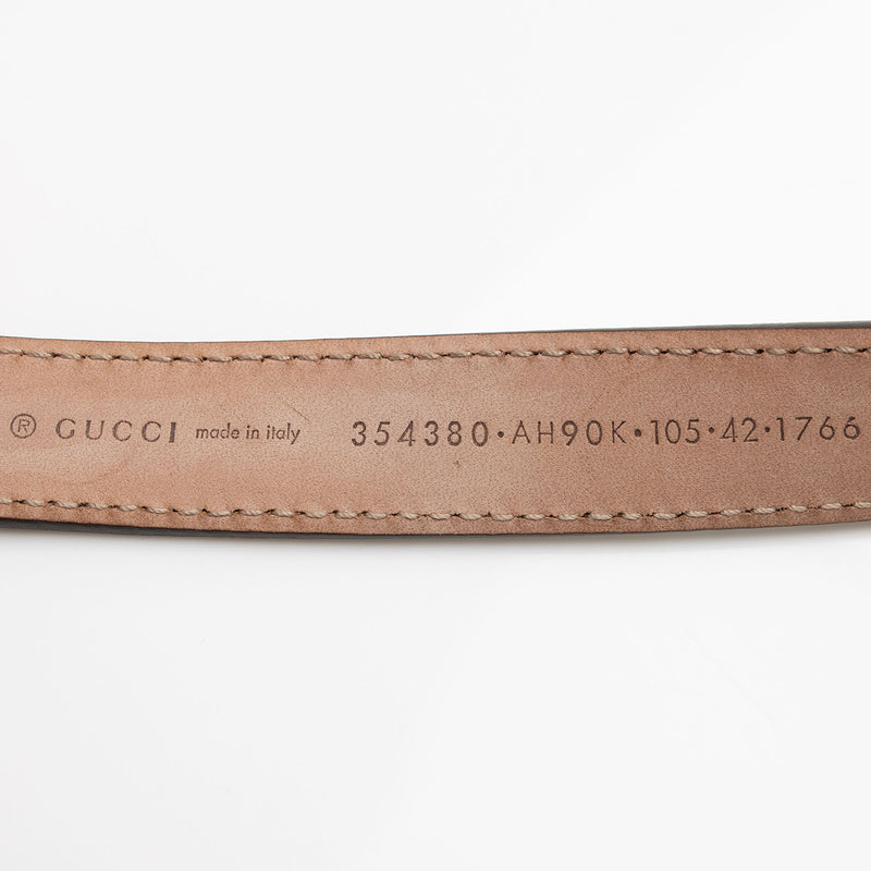 Gucci Leather Crystal GG Interlocking Belt - Size 42 / 105 (SHF-6wphpi)