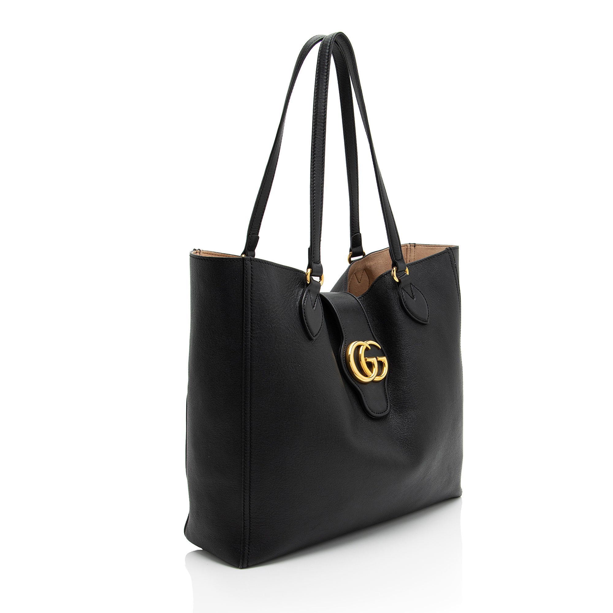 Gucci Leather Dahlia Medium Tote (SHF-G7nIG2)