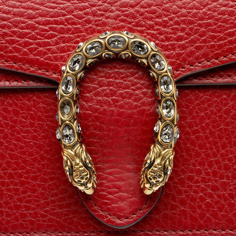 GUCCI Metallic Calfskin Super Mini Dionysus Shoulder Bag Gold