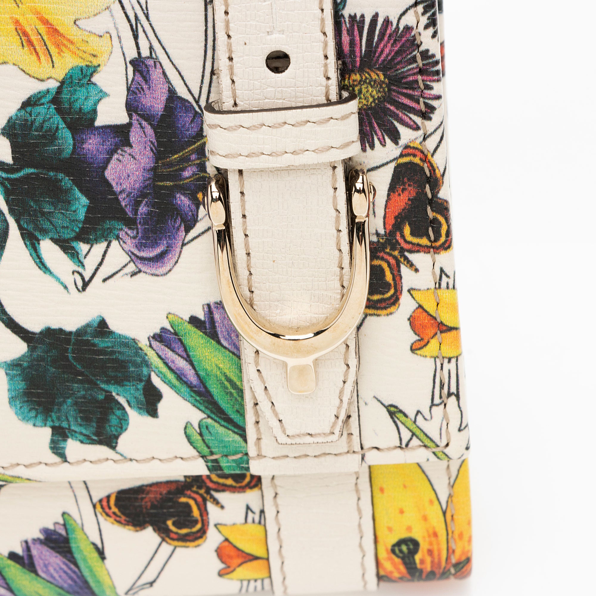 Gucci Leather Flora Nice French Flap Wallet (SHF-pELWjp)