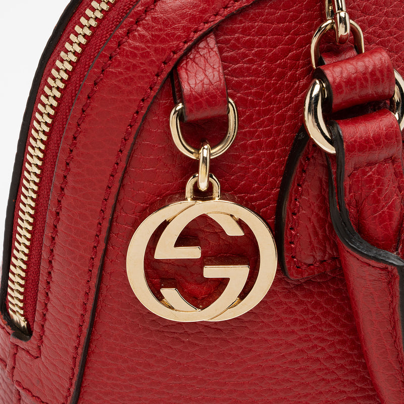 Gucci Leather GG Charm Dome Small Shoulder Bag (SHF-w5uJiZ)