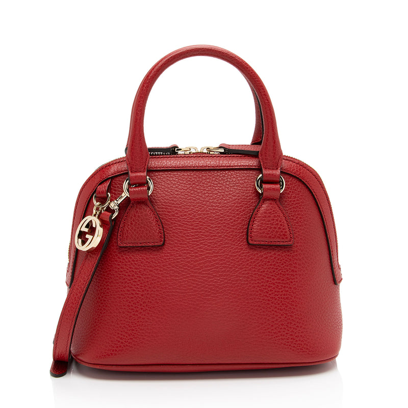 Gucci Leather GG Charm Dome Small Shoulder Bag (SHF-w5uJiZ)