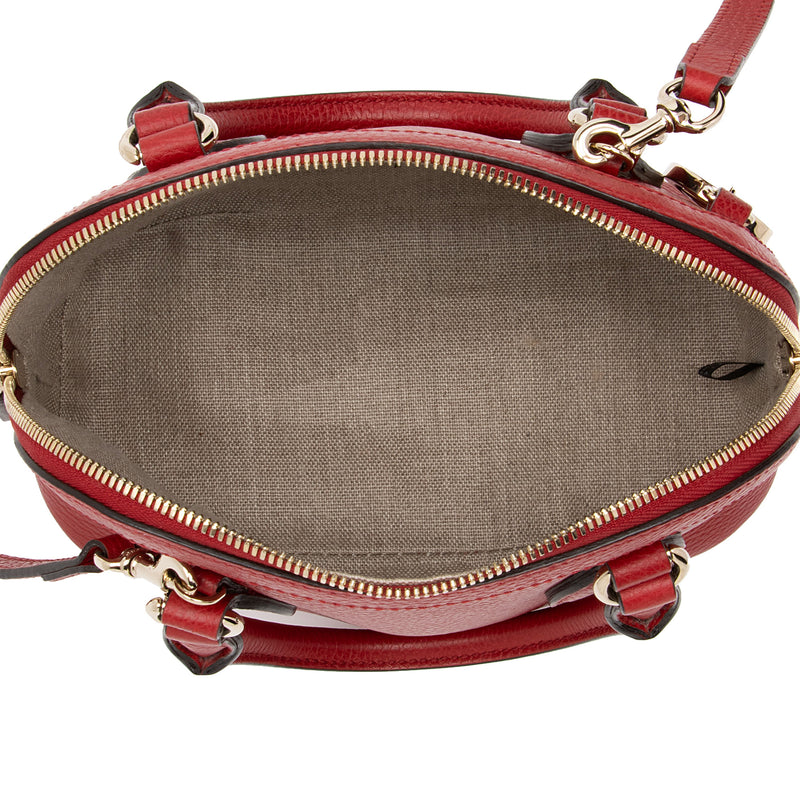Gucci Leather GG Charm Dome Small Shoulder Bag (SHF-w5uJiZ)