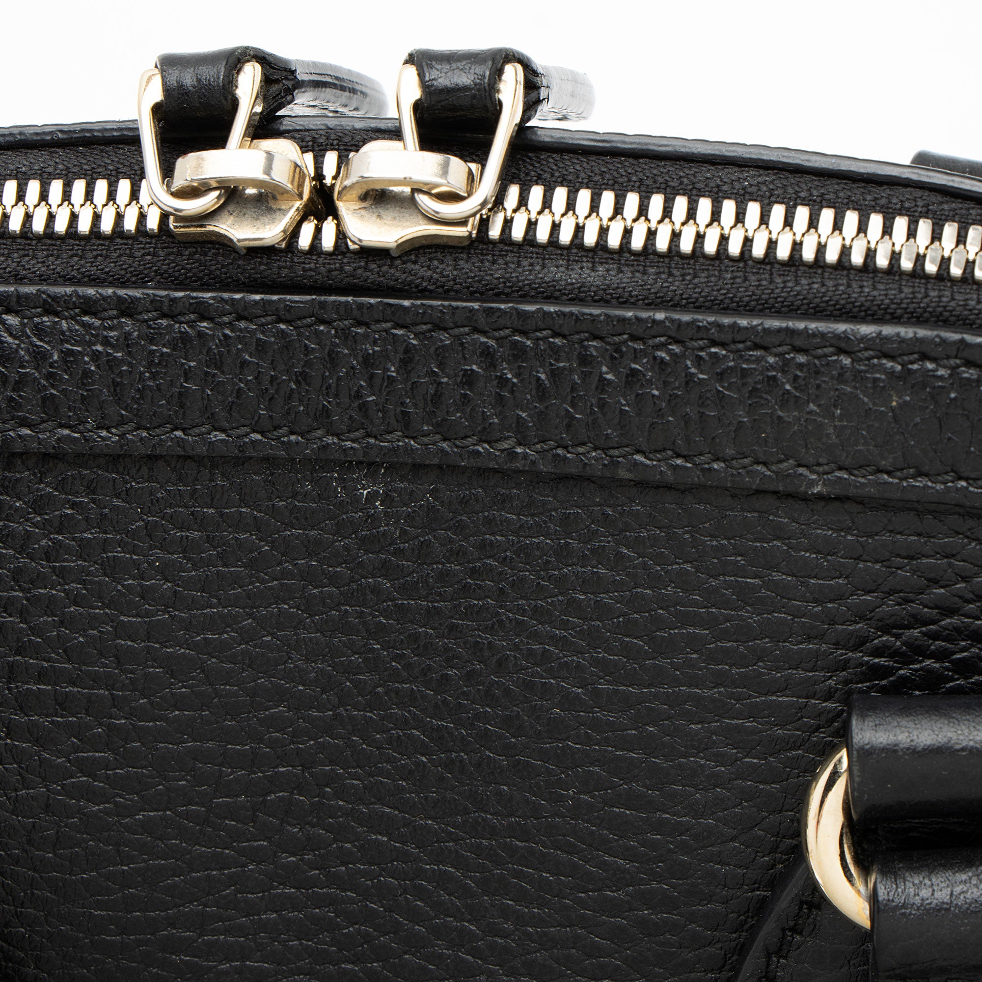 Gucci Leather GG Charm Dome Small Shoulder Bag (SHF-RTrfn9)