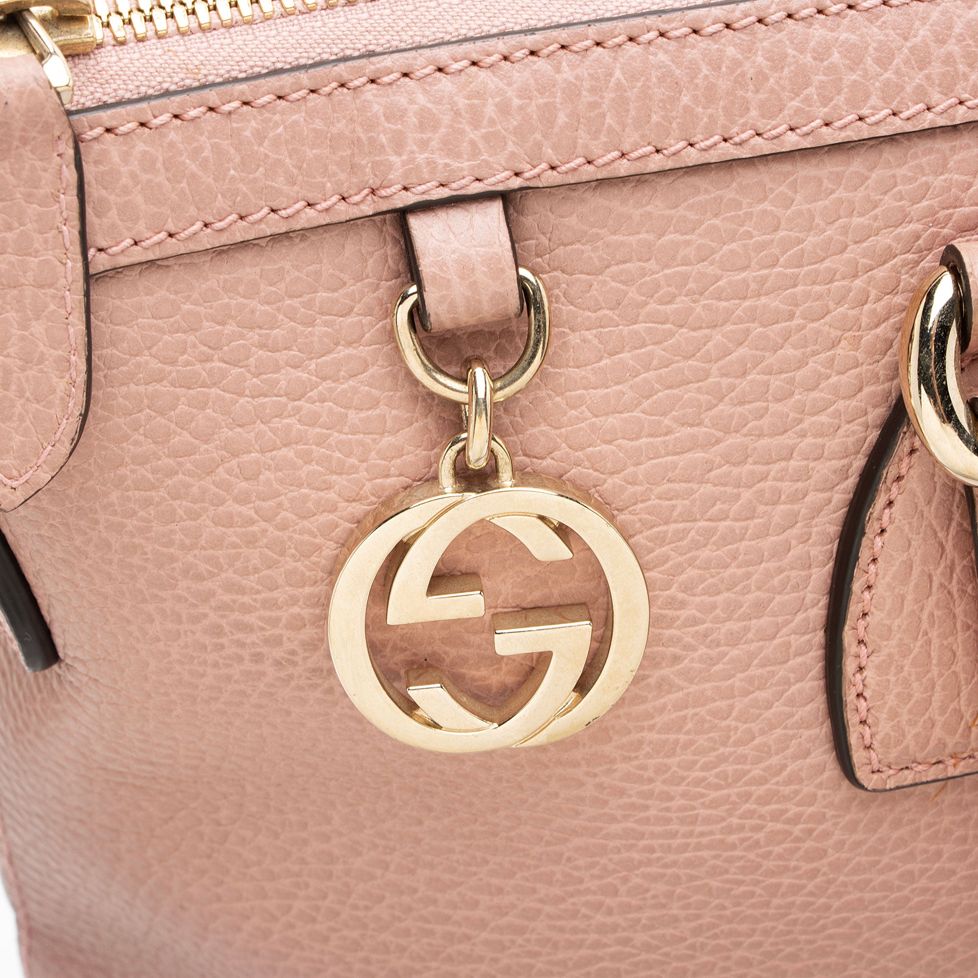 Gucci Leather GG Charm Large Satchel