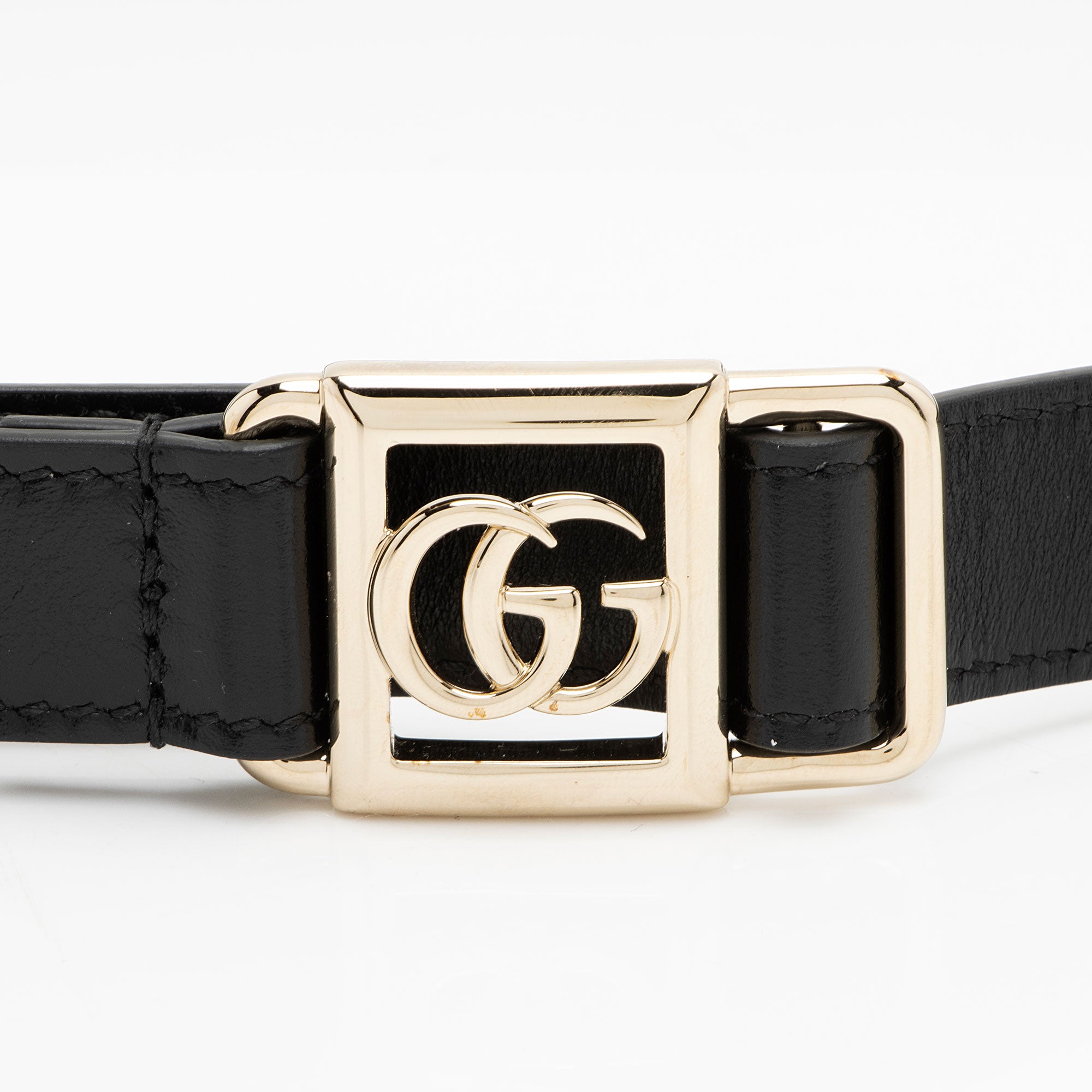 Gucci Leather GG Framed Belt - Size 34 / 85