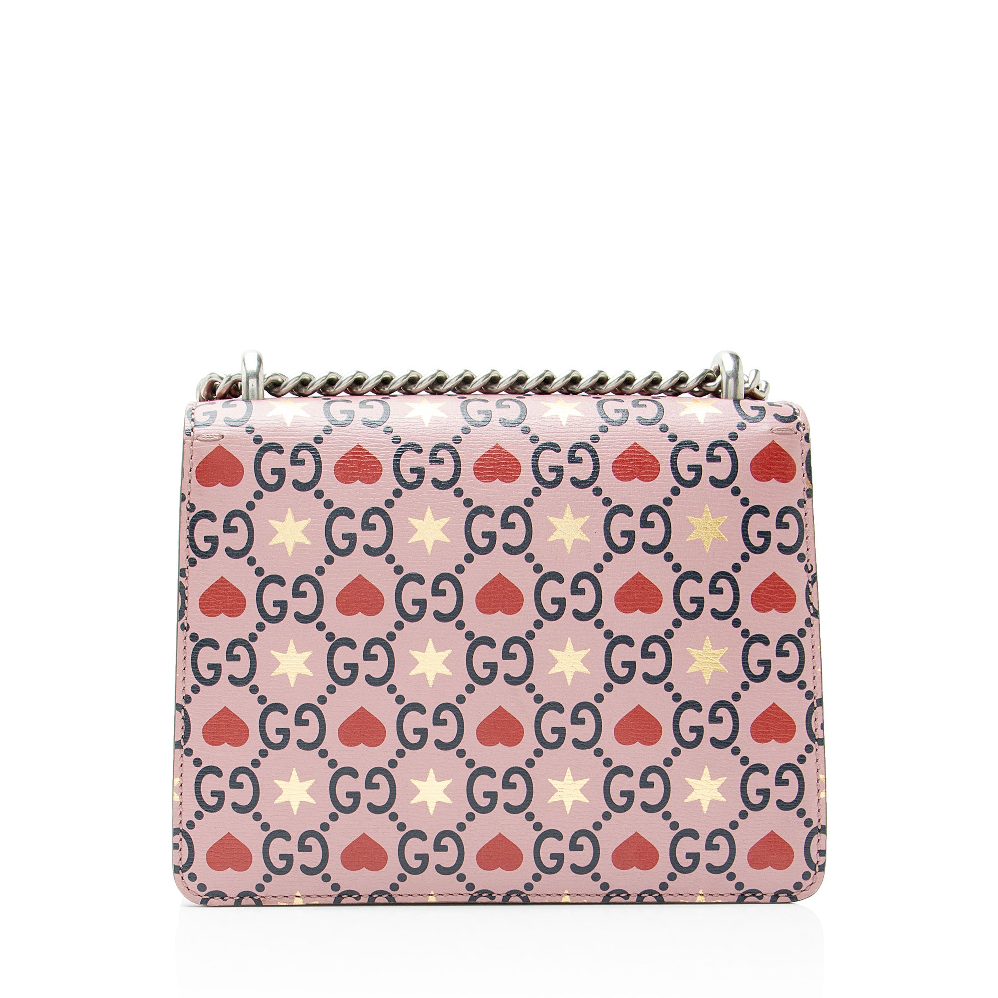 Gucci Leather Crystal Valentines Dionysus Small Shoulder Bag