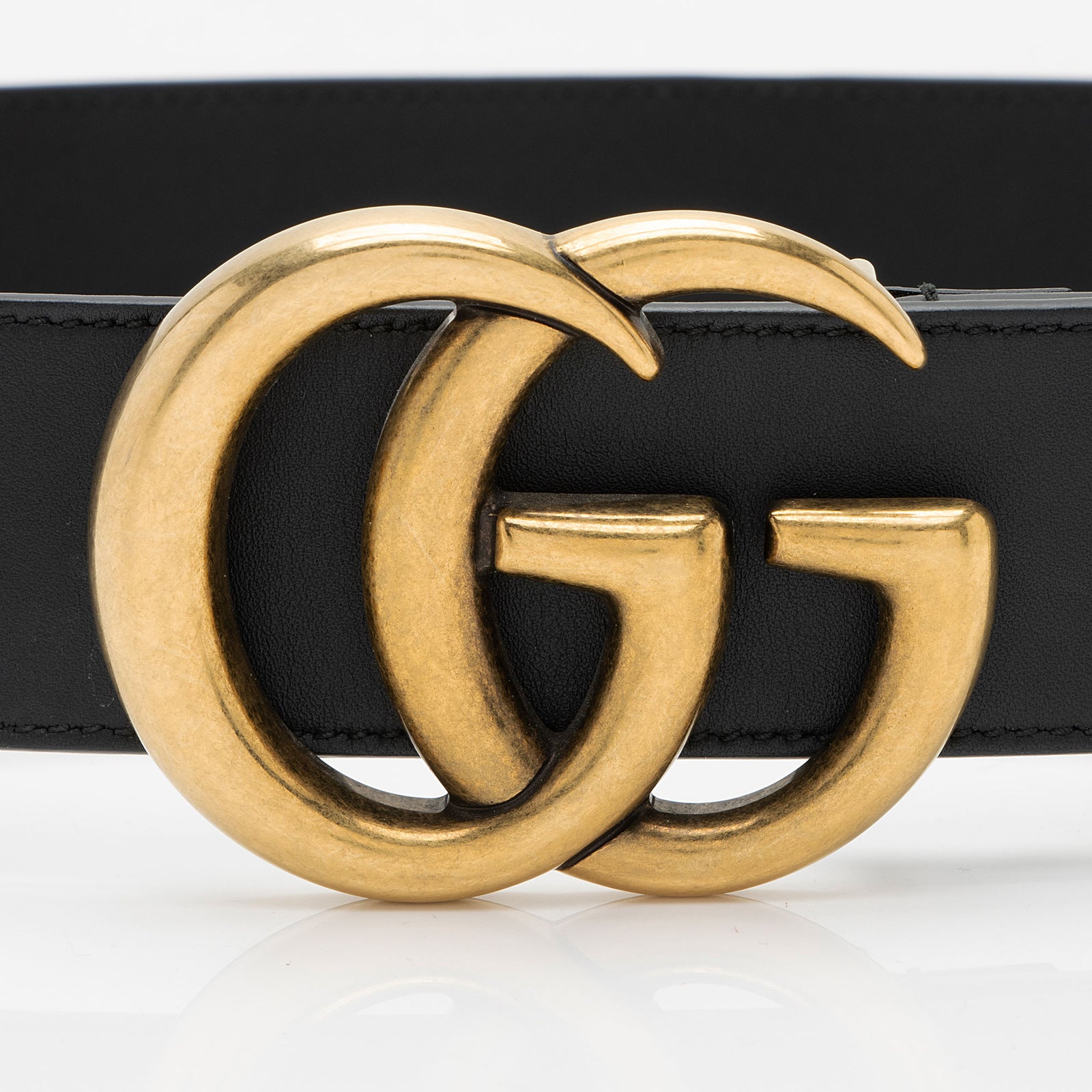 Gucci Leather GG Marmont Belt Size 30 75 SHF mdeMux LuxeDH