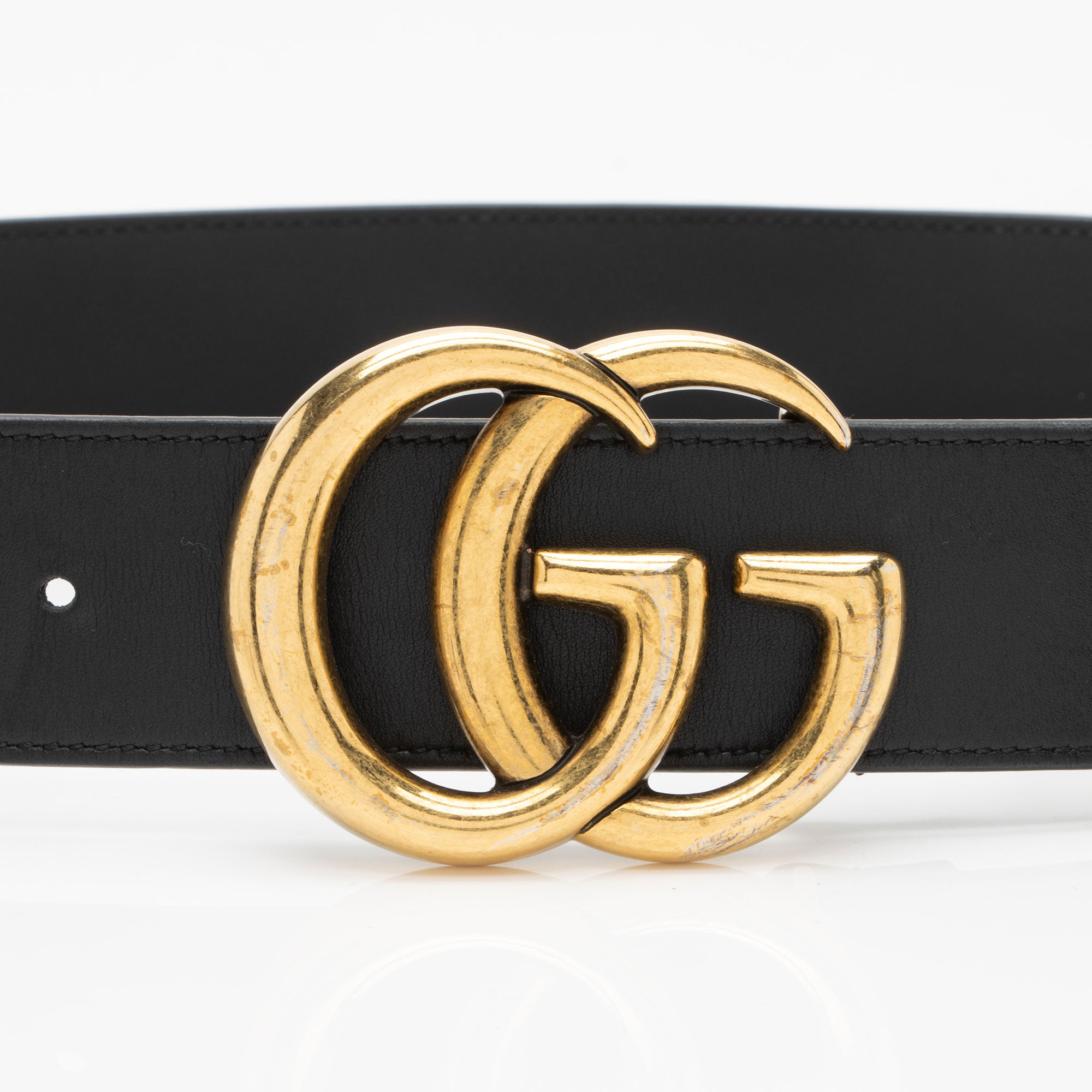 Gucci Leather GG Marmont Belt - Size 32 / 80 (SHF-0EIJen)