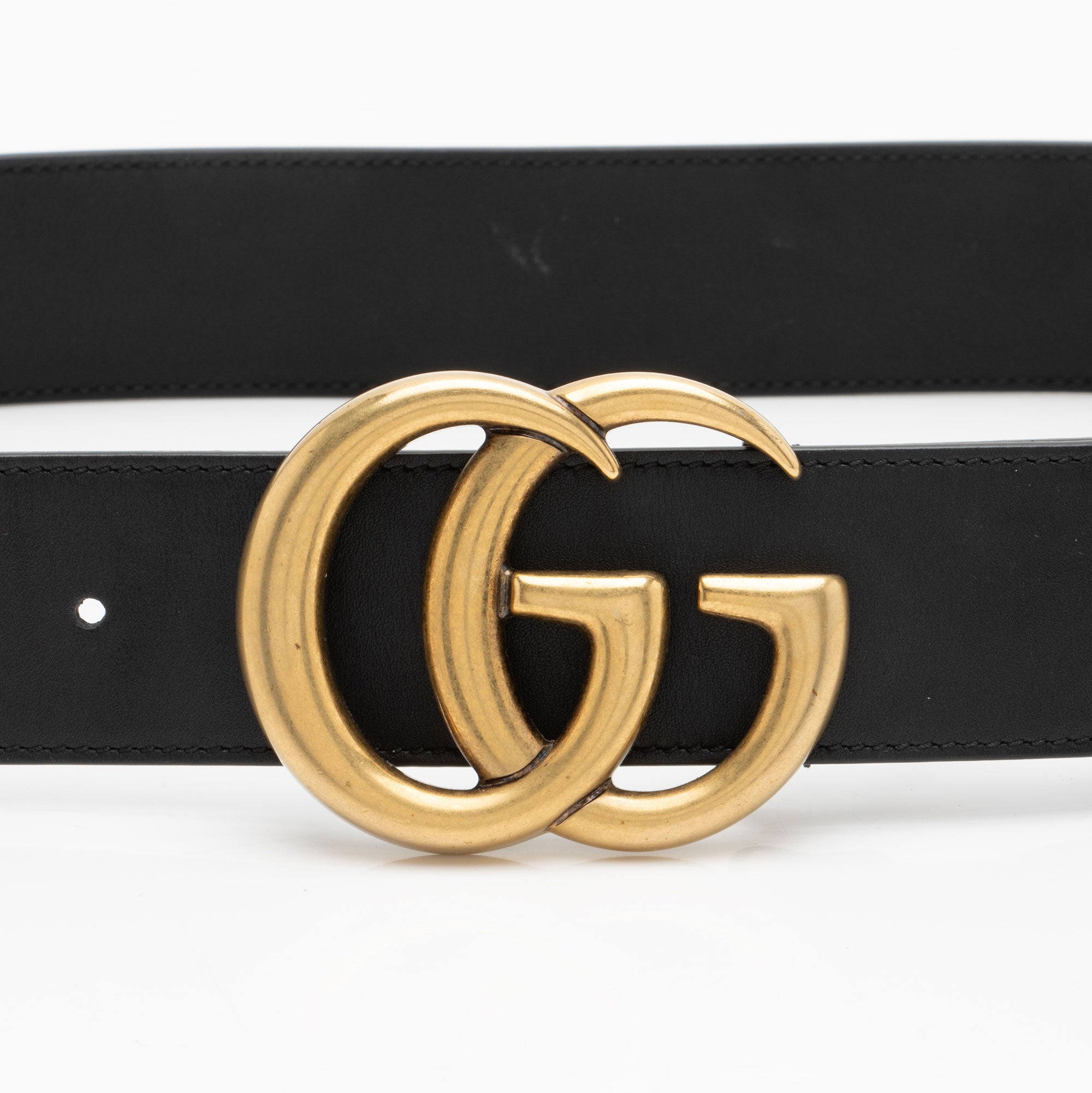 Gucci Leather GG Marmont Belt - Size 34 / 85