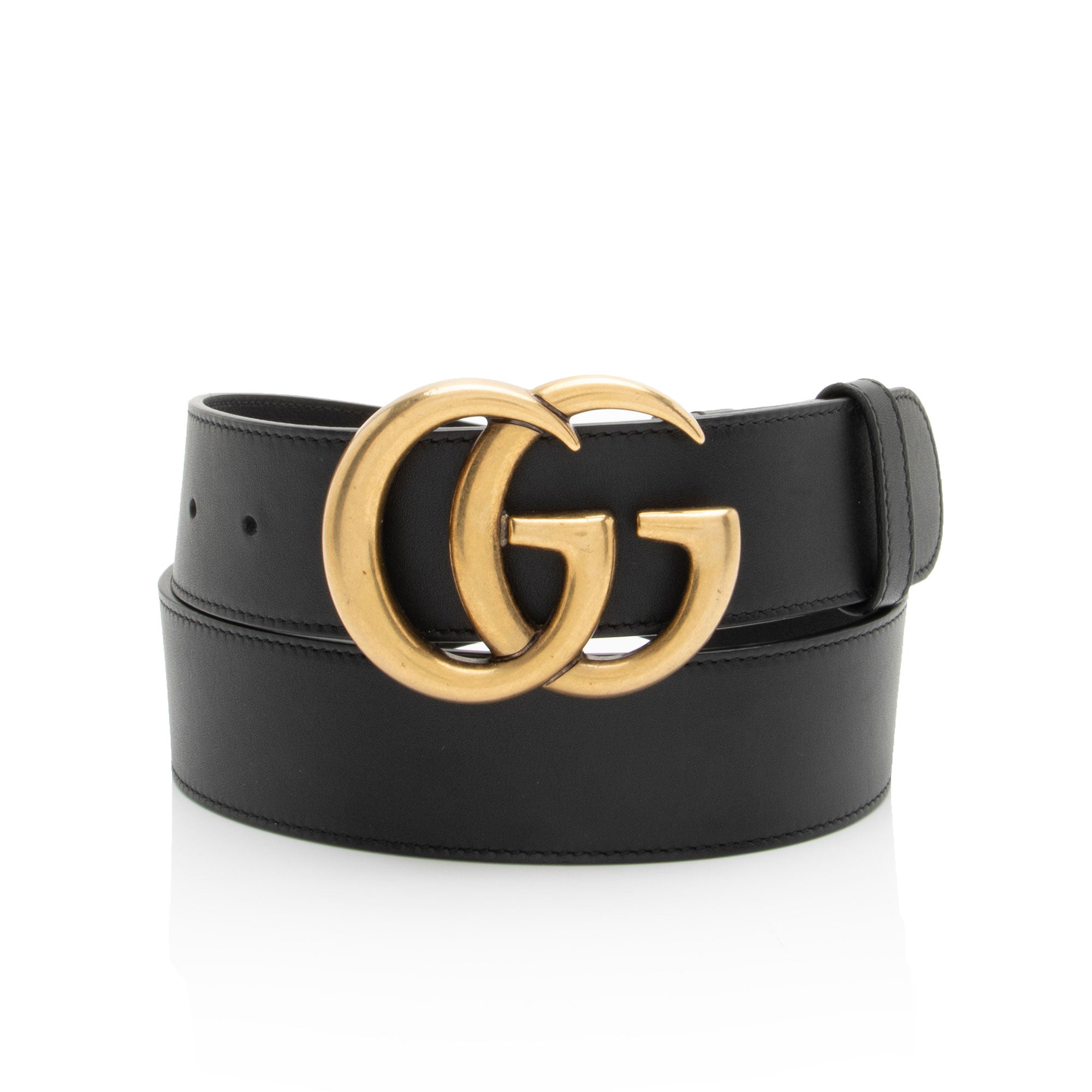 Gucci Leather GG Marmont Belt - Size 34 / 85