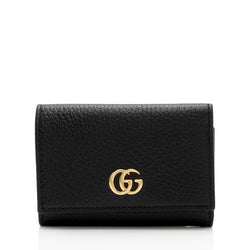 Gucci Leather GG Marmont Compact Tri-Fold Wallet (SHF-392KEq)