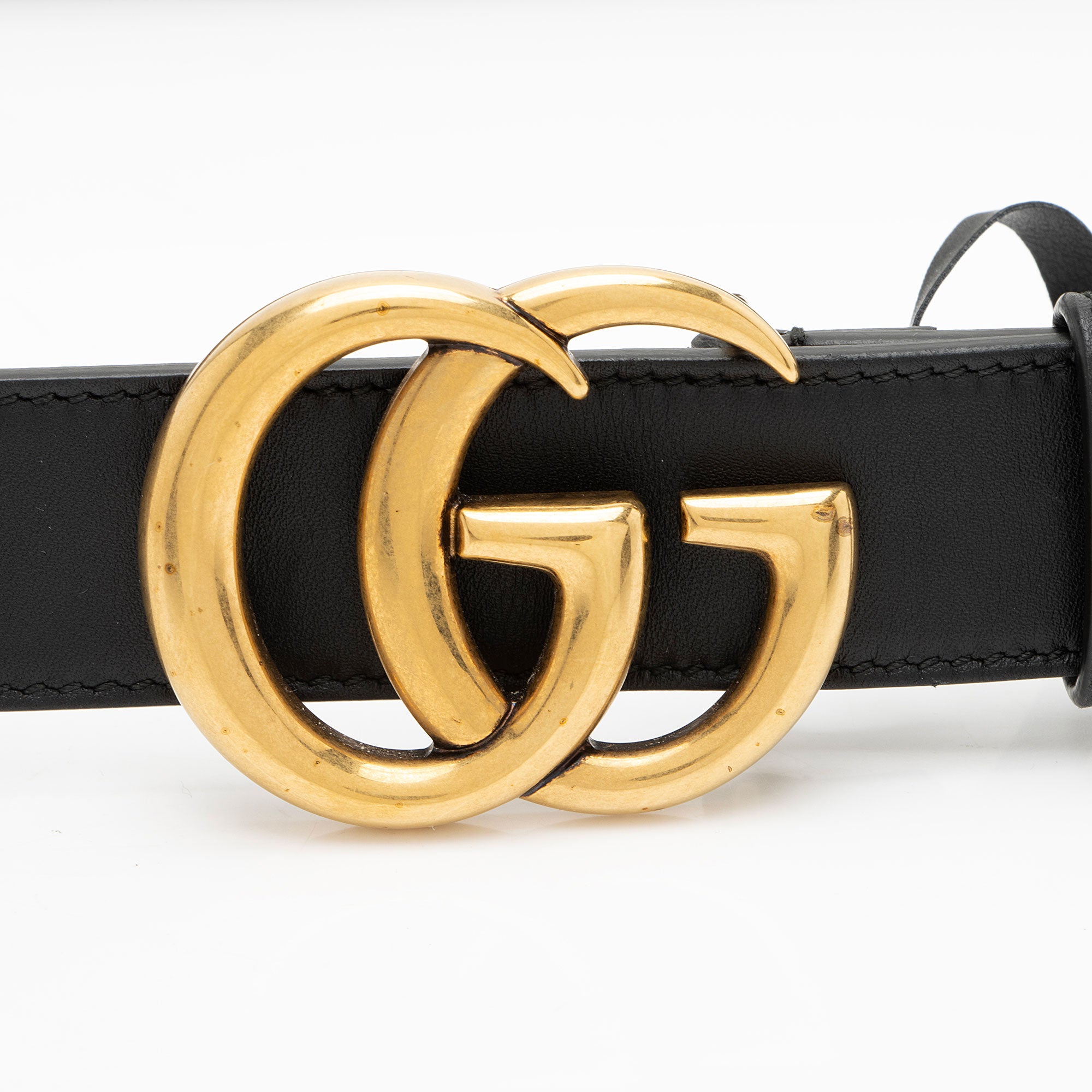 Gucci Leather GG Marmont Slim Belt - Size 36 / 90