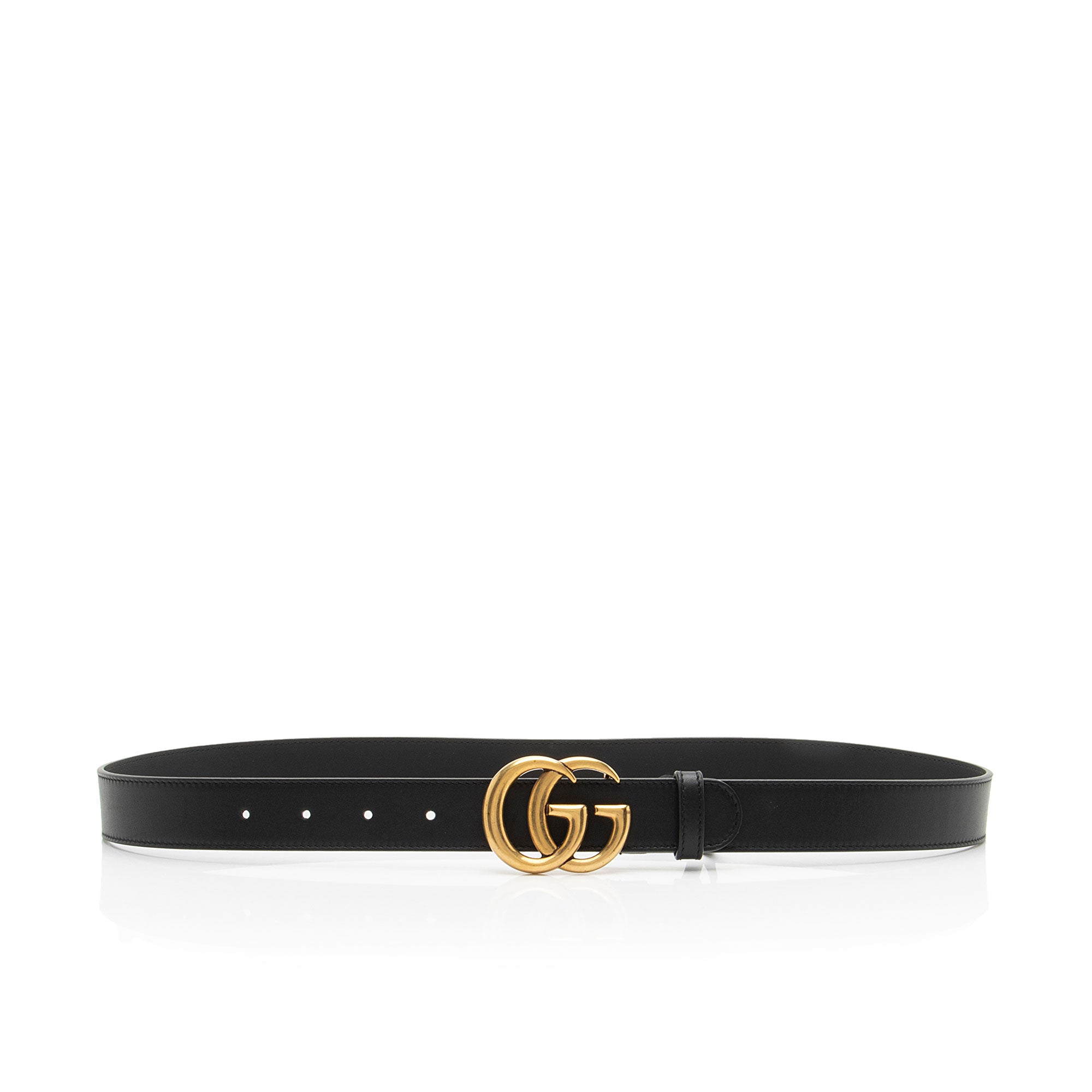 Gucci Leather GG Marmont Slim Belt - Size 36 / 90
