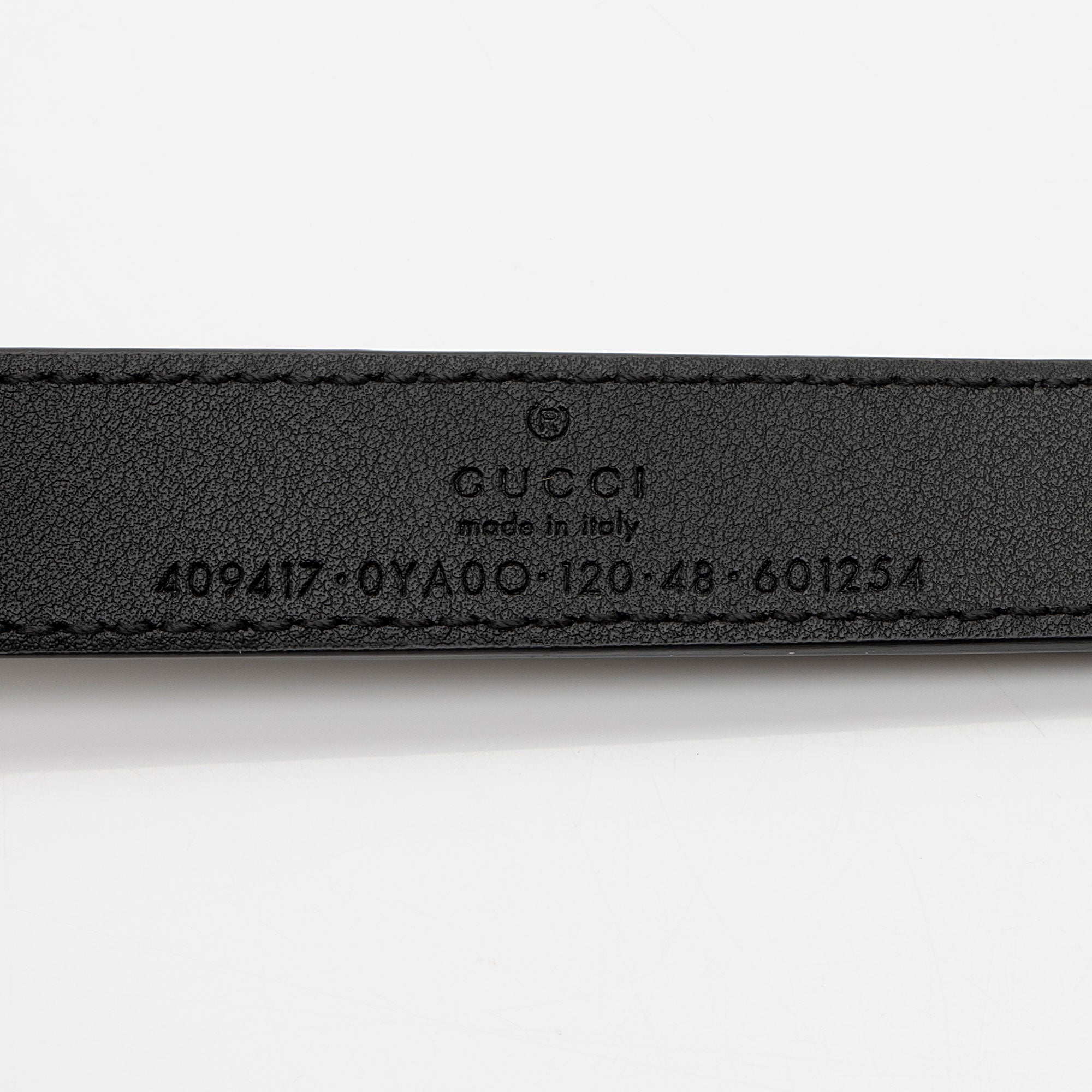 Gucci Leather GG Marmont Slim Belt - Size 48 / 120 (SHF-qlFyYb)