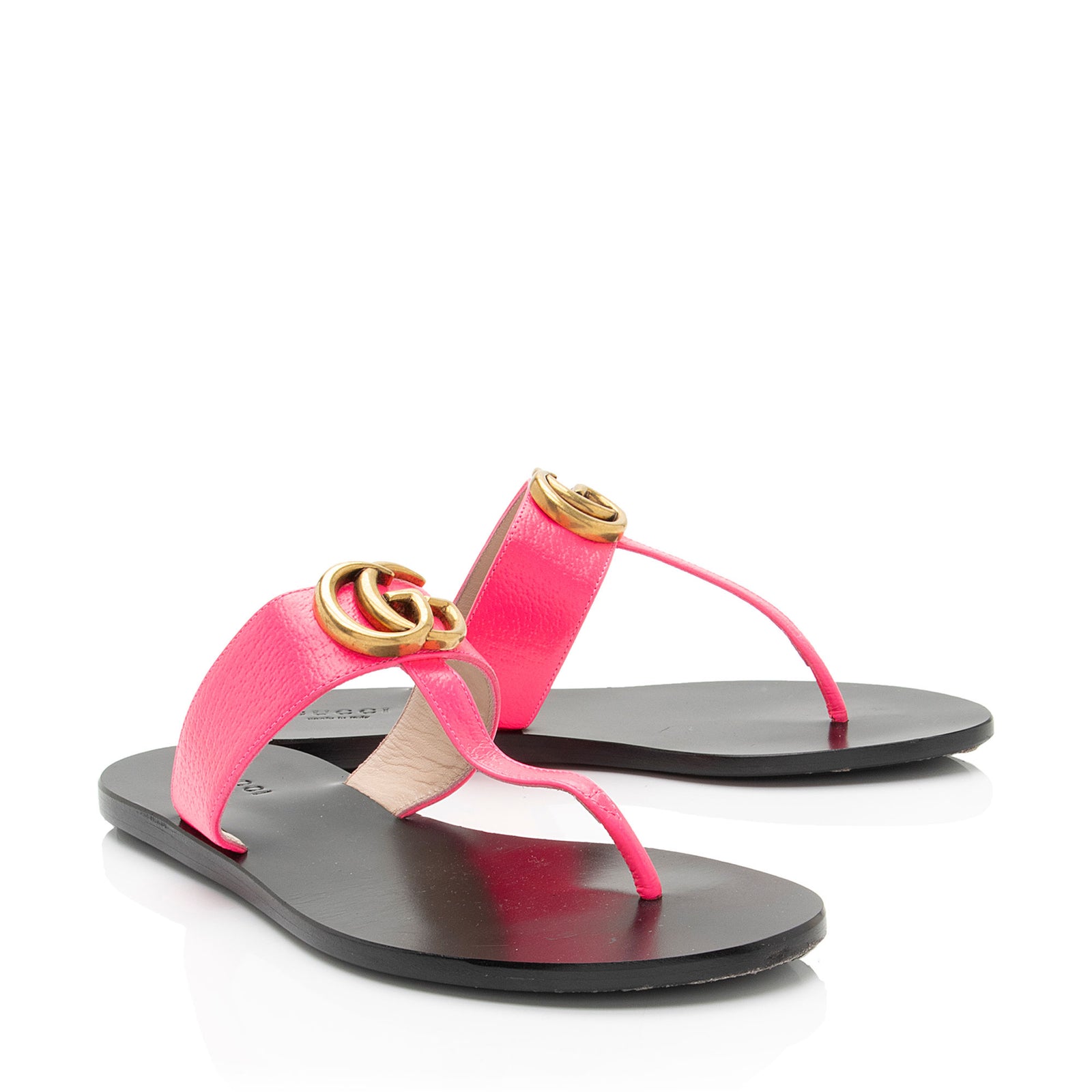 Gucci neon pink sandals hot sale
