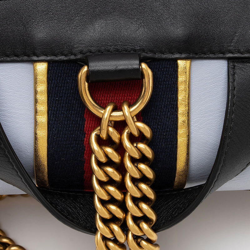 Gucci Leather GG Marmont Web Flap Chain Backpack (SHF-PyHHER)