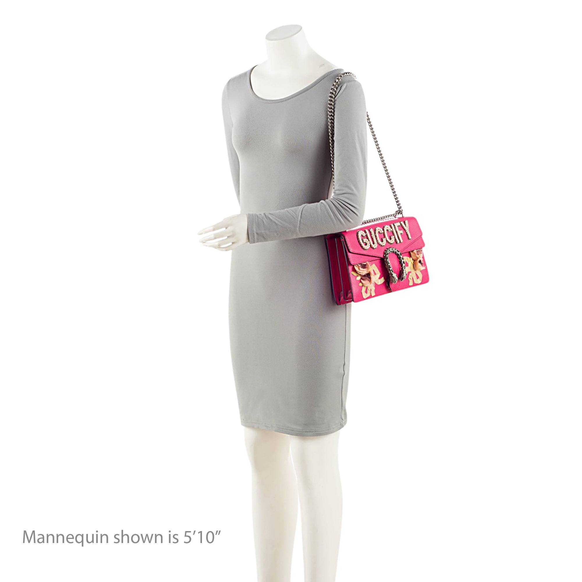 Gucci Leather Guccify Pearl Embellished Dionysus Medium Shoulder Bag