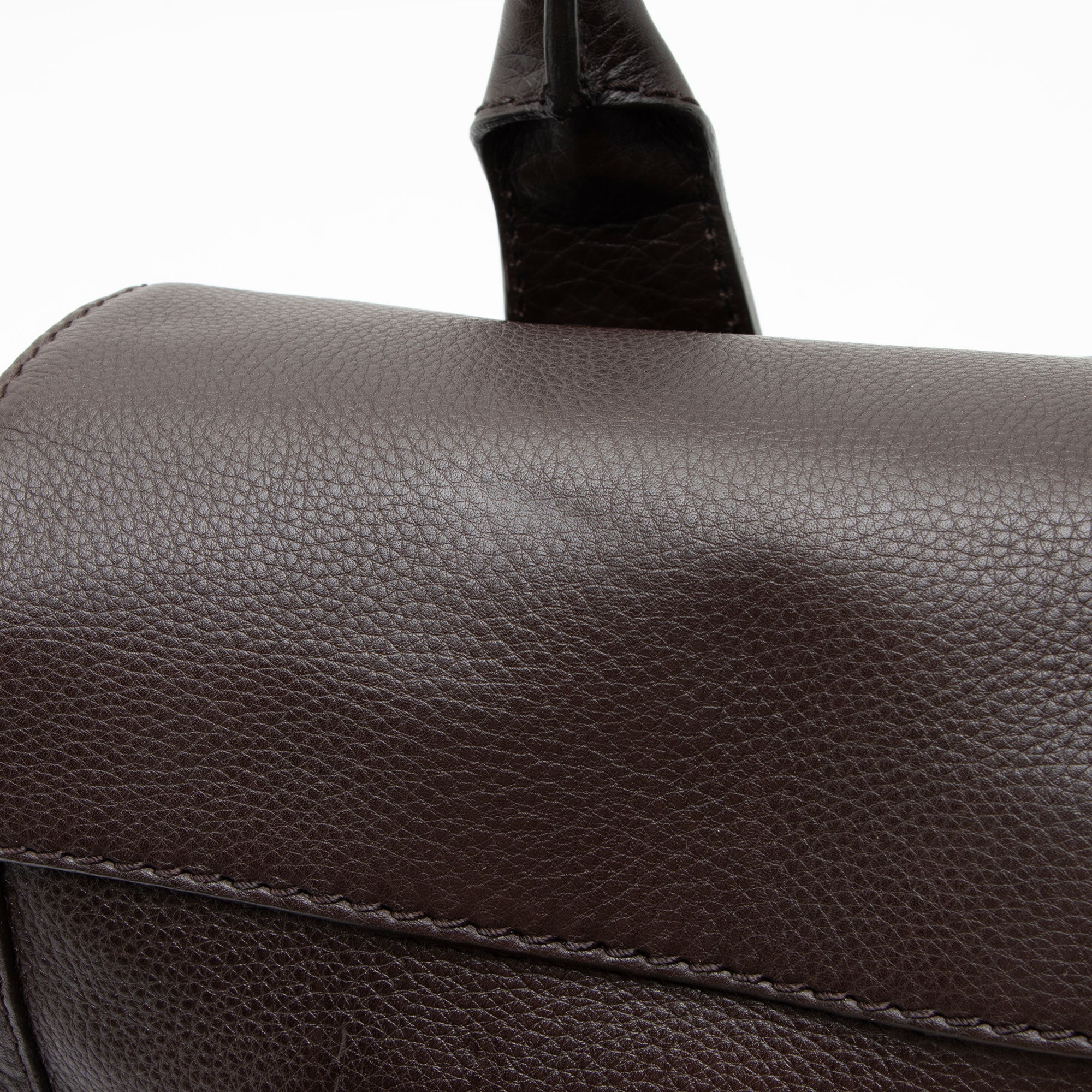 Gucci Leather Heritage Web Buckle Boston Bag