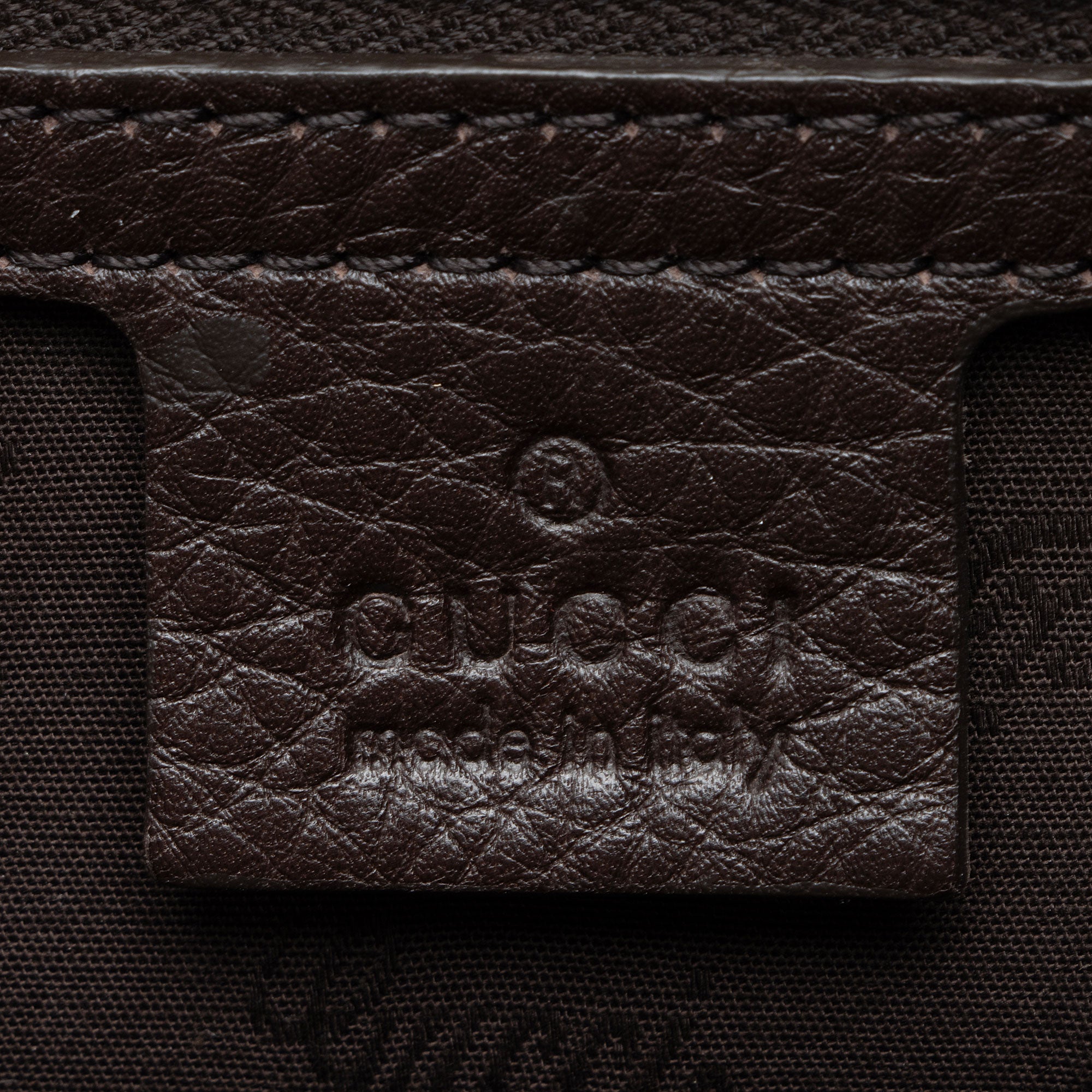Gucci Leather Heritage Web Buckle Boston Bag