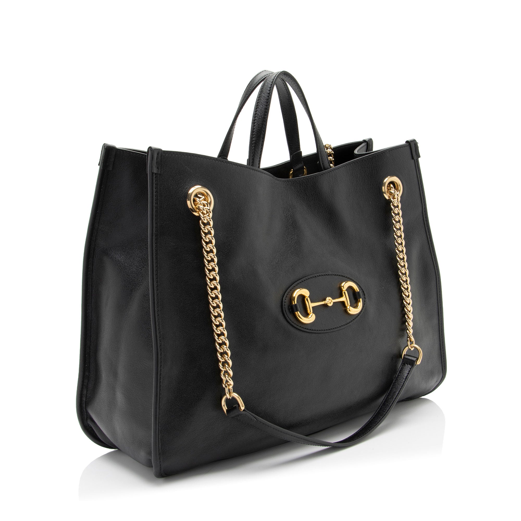 Gucci Leather Horsebit 1955 Chain Large Tote