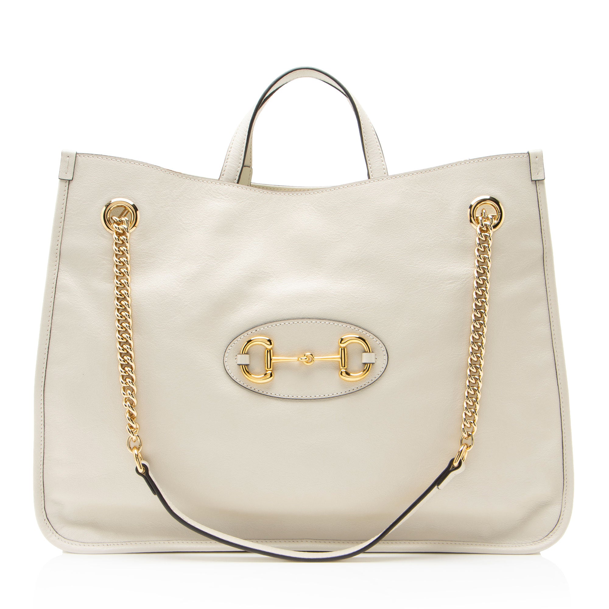 Gucci Leather Horsebit 1955 Chain Large Tote