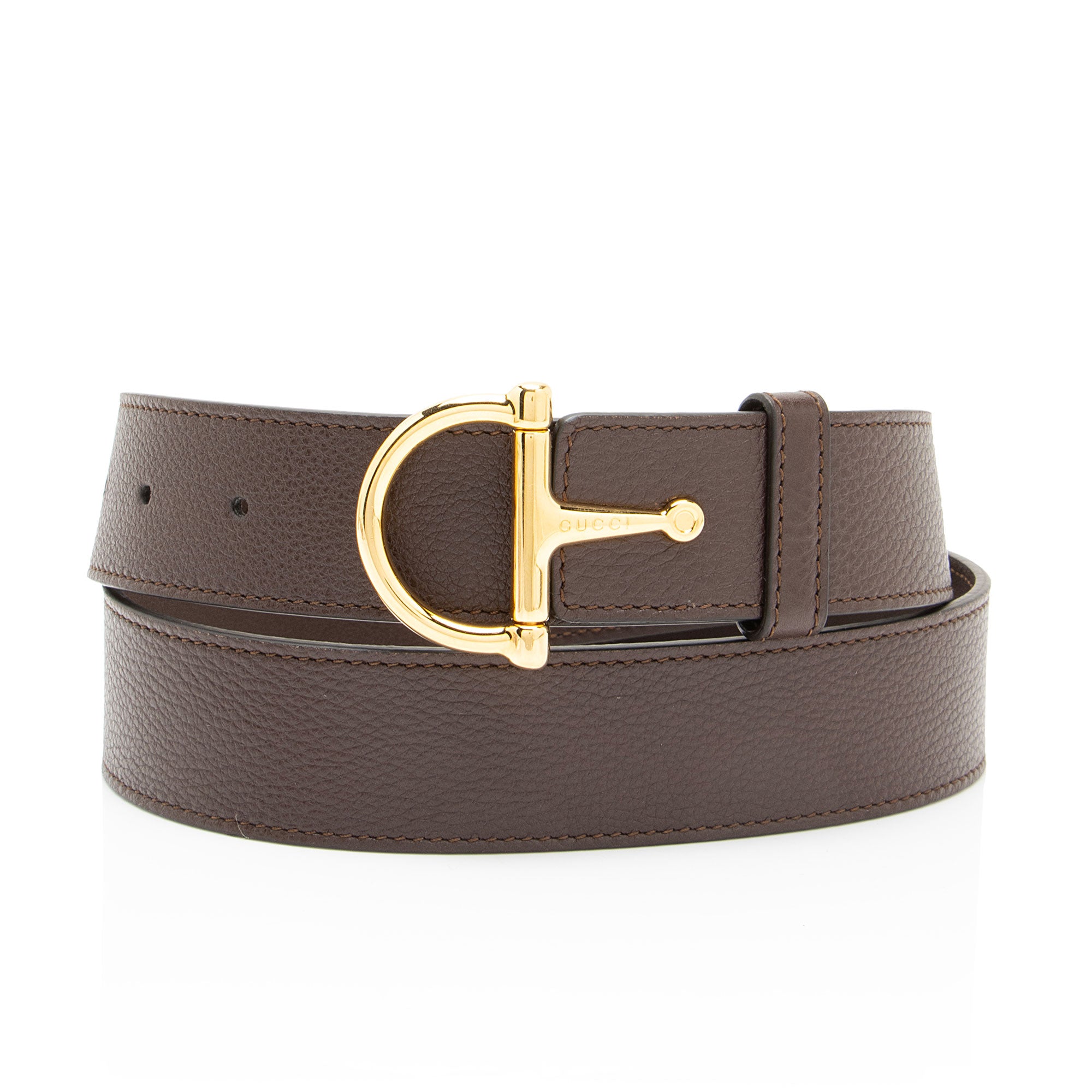 Gucci Leather Horsebit Belt - Size 34 / 85