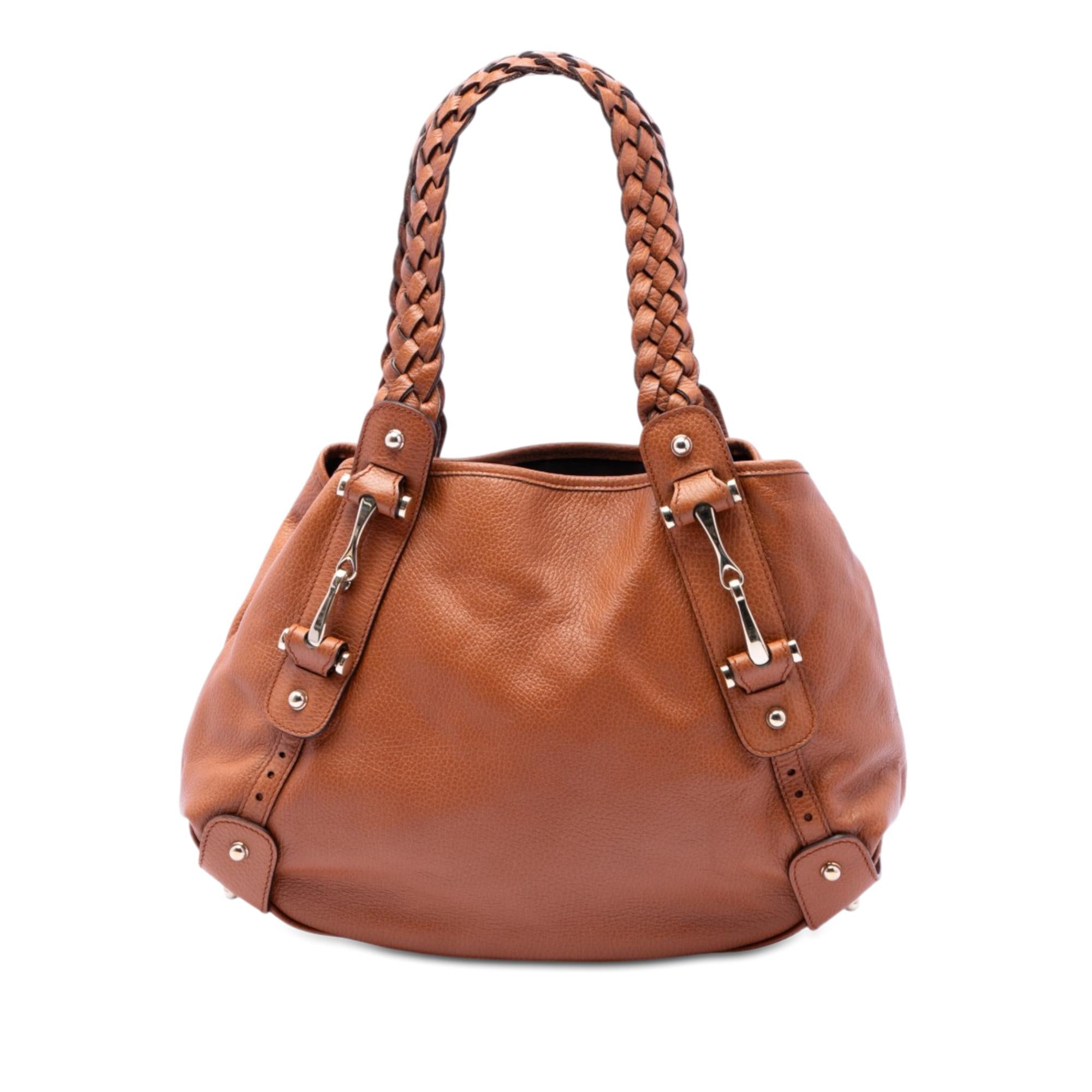 Gucci Leather Horsebit Pelham Shoulder Bag