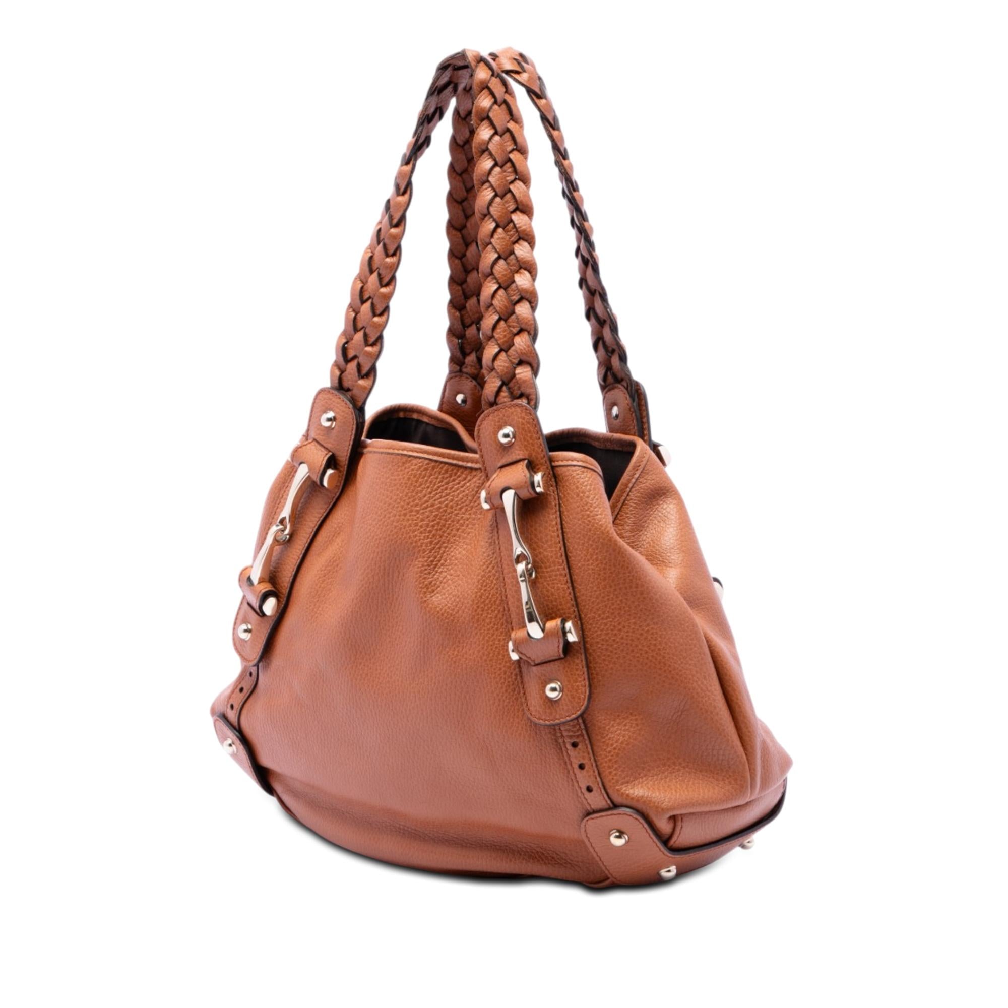Gucci Leather Horsebit Pelham Shoulder Bag