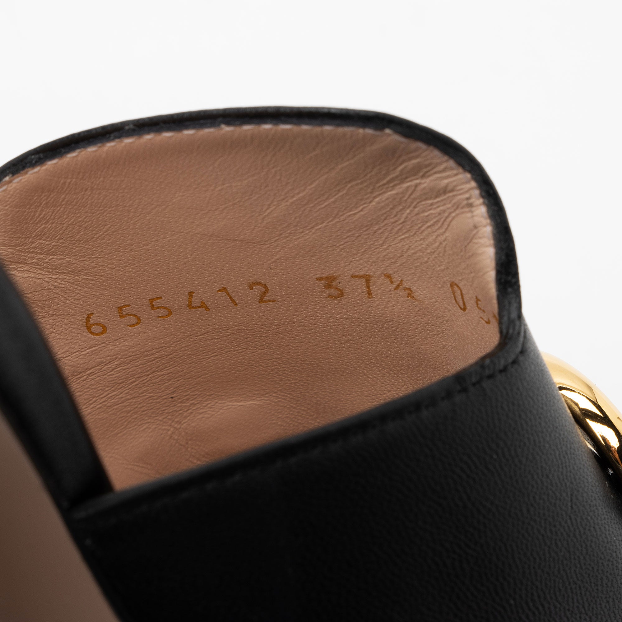 Gucci Leather Horsebit Slide Sandals - Size 7.5 / 37.5 (SHF-437r5u)